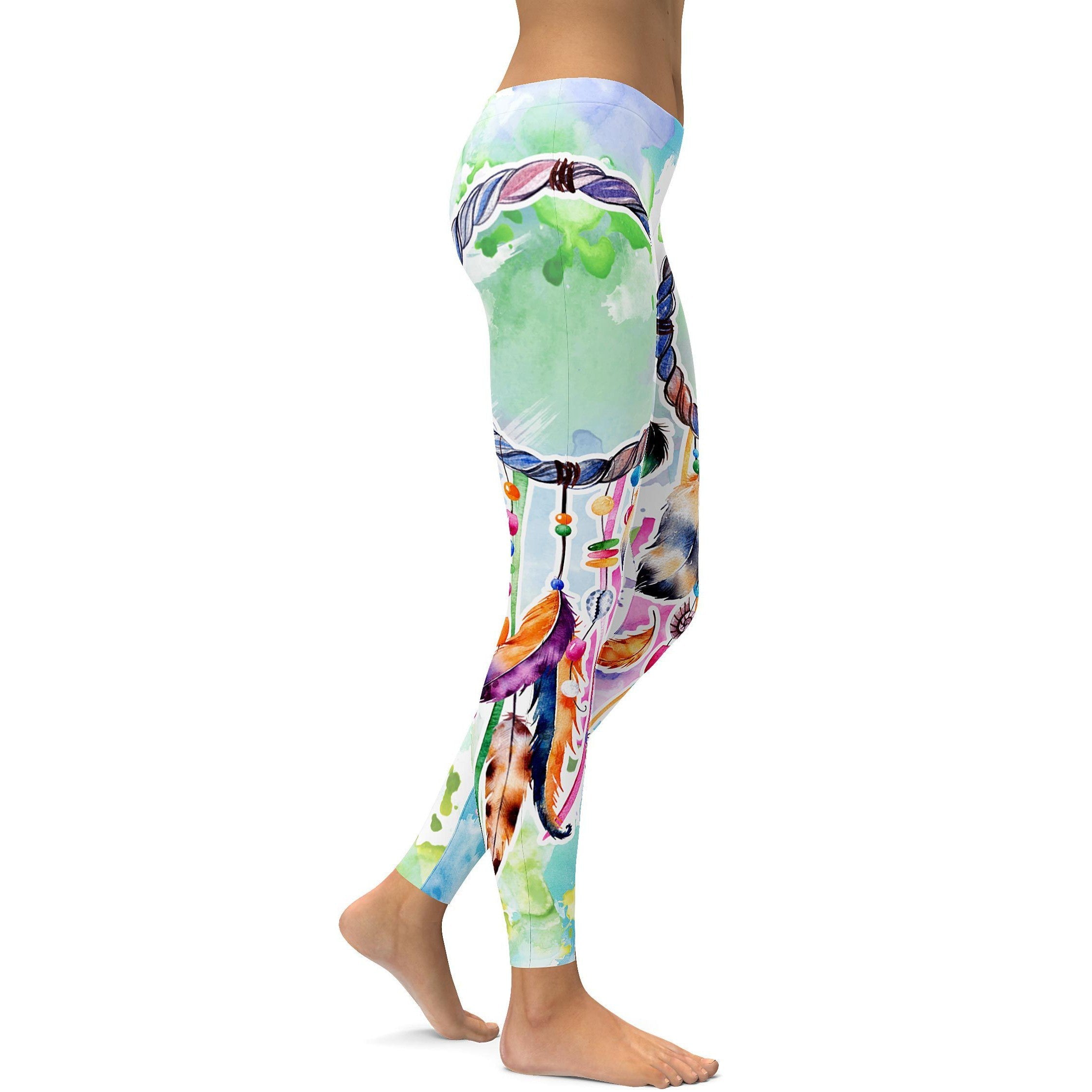 Watercolor Dreamcatcher Leggings - GearBunch Leggings / Yoga Pants