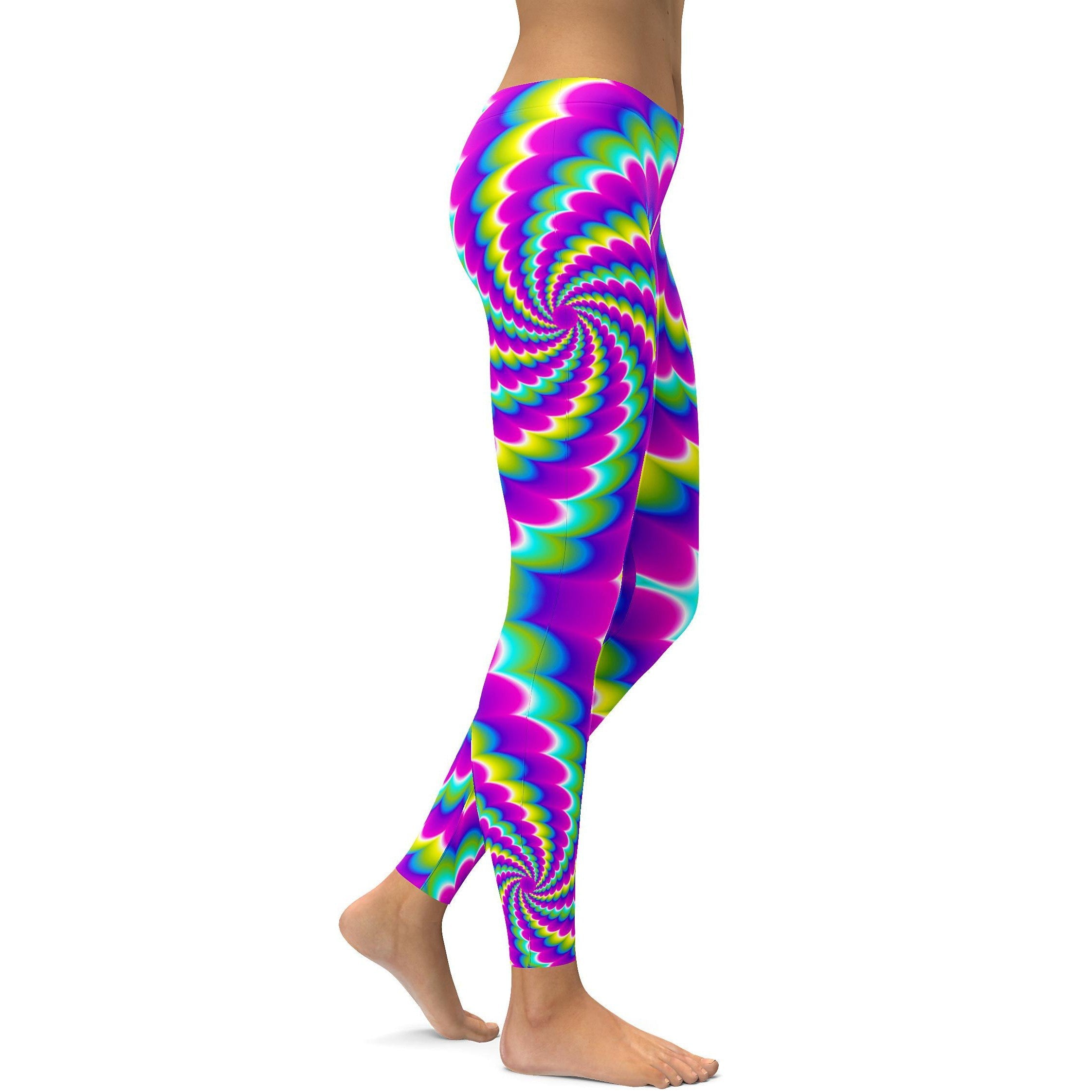 Optical Illusion Spinning Leggings - GearBunch Leggings / Yoga Pants