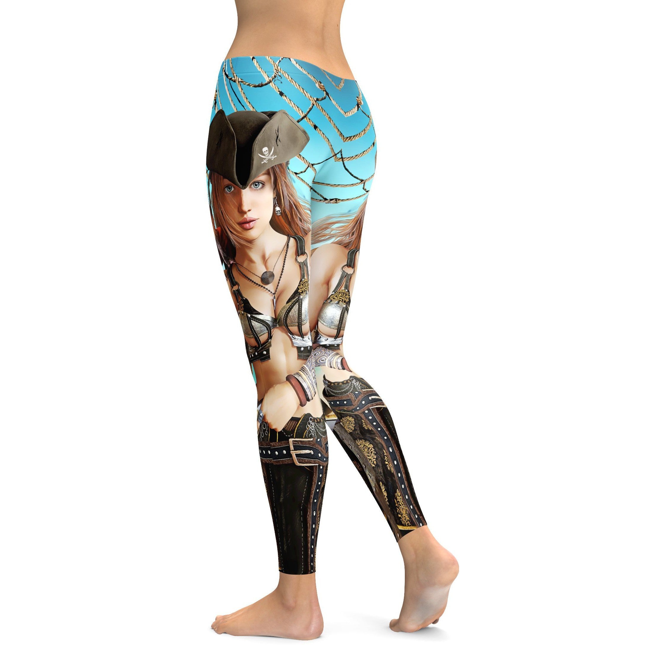 Female Pirate Leggings - GearBunch Leggings / Yoga Pants