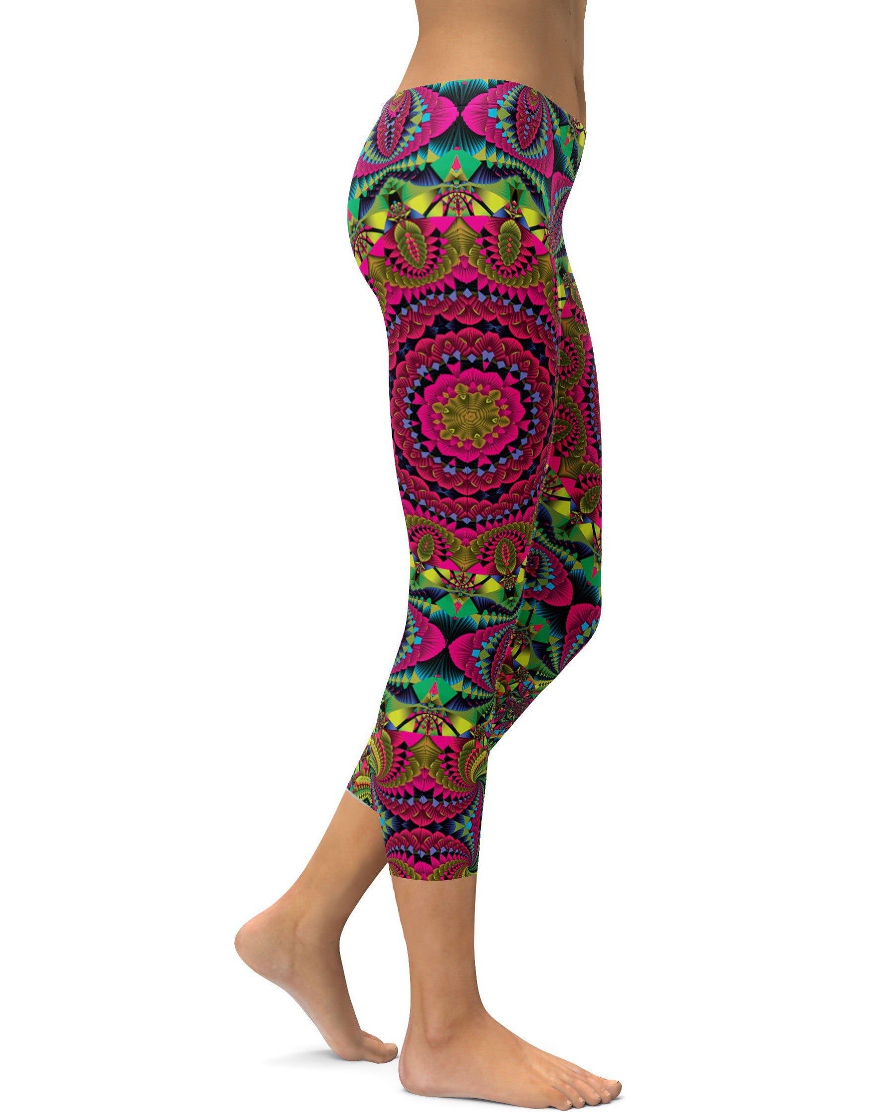 Pink Kaleidoscope Capris