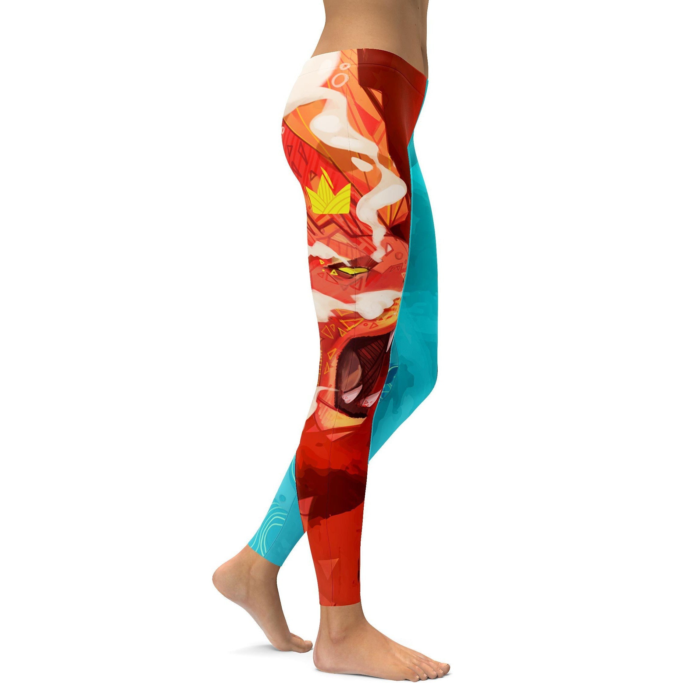 Water & Fire Leggings - GearBunch Leggings / Yoga Pants