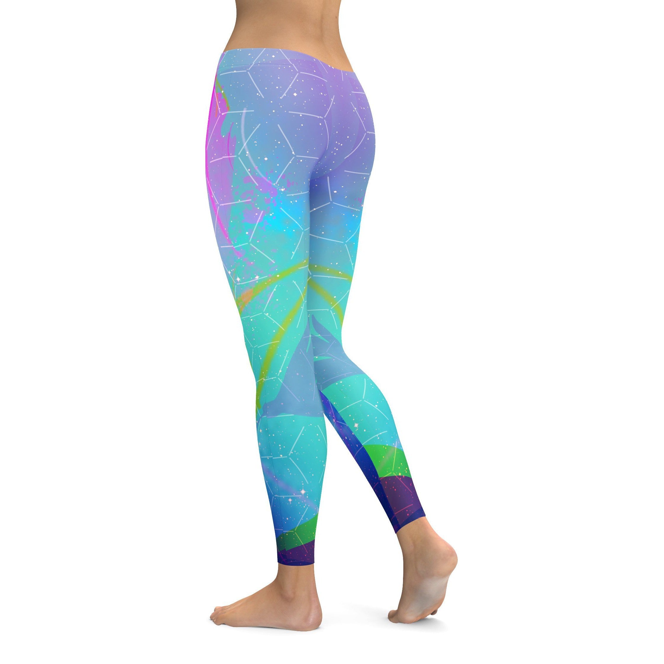 Light Colorful Rave Leggings - GearBunch Leggings / Yoga Pants