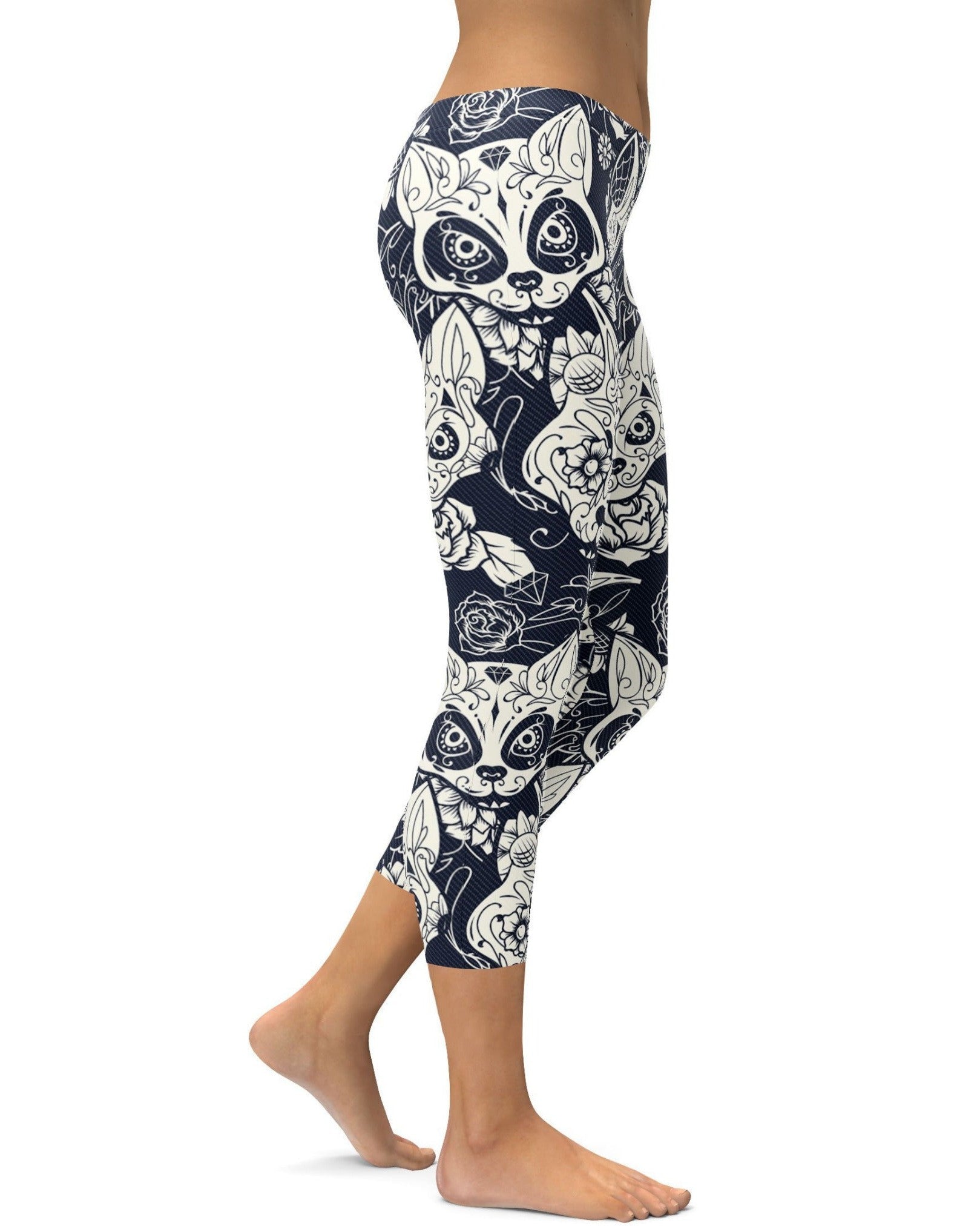 Gearbunch | Sugar Skull Cats Capris