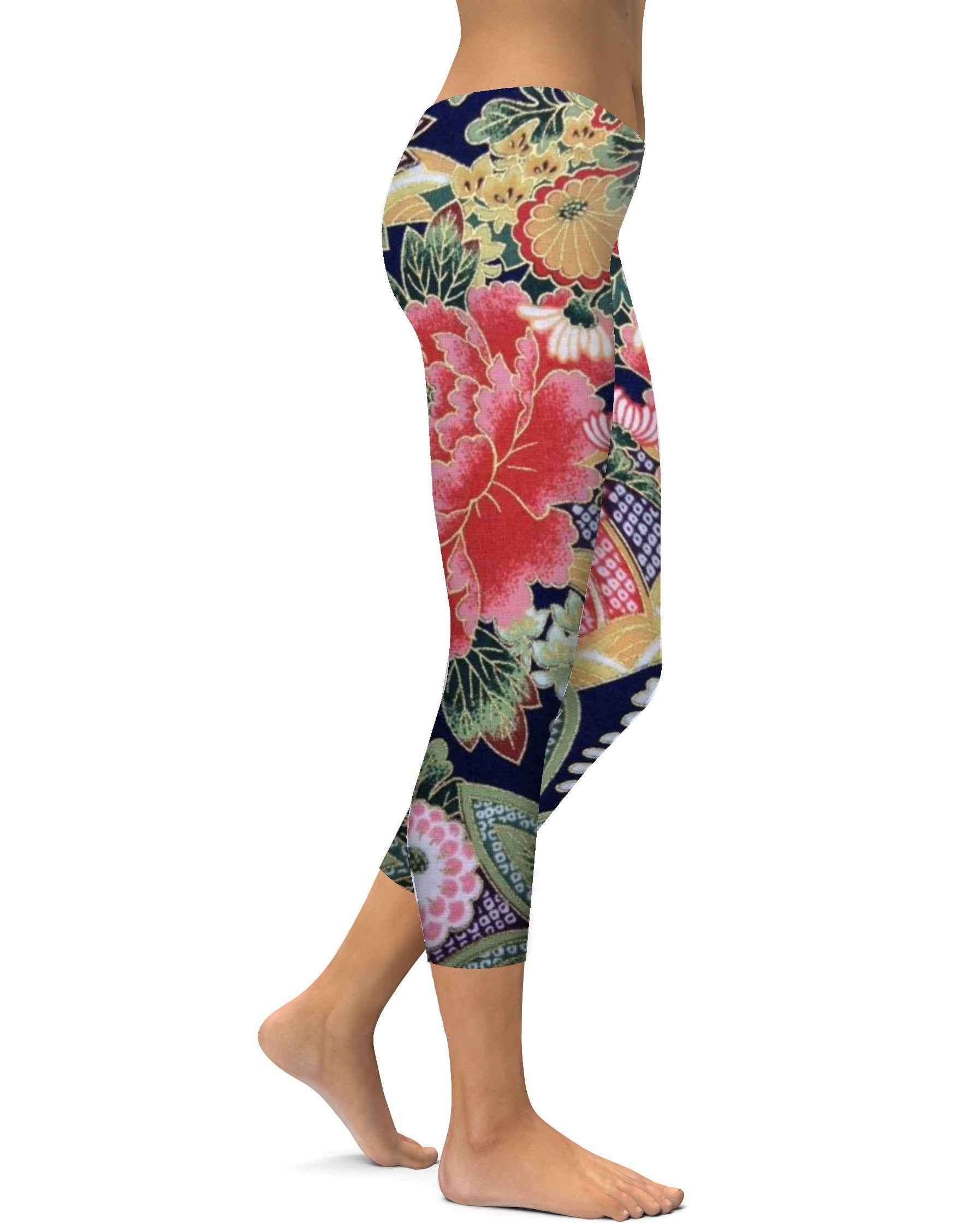 Oriental Floral Capris | GearBunch