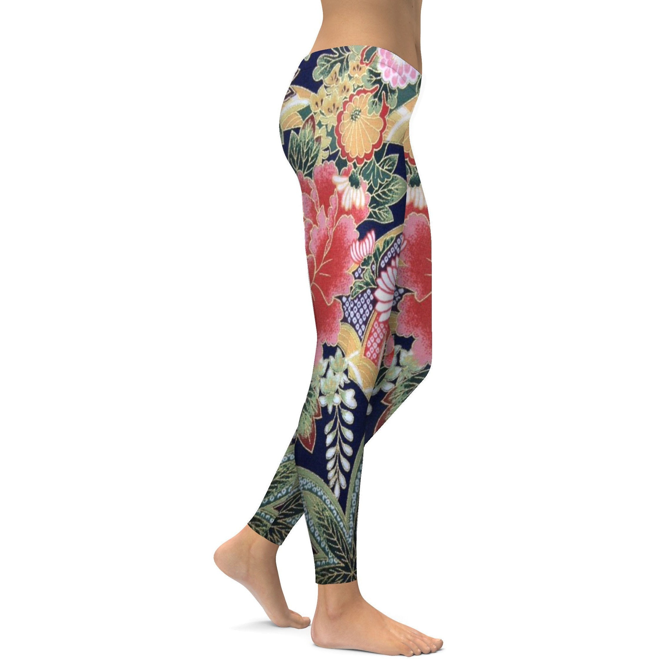 Oriental Floral Leggings | GearBunch
