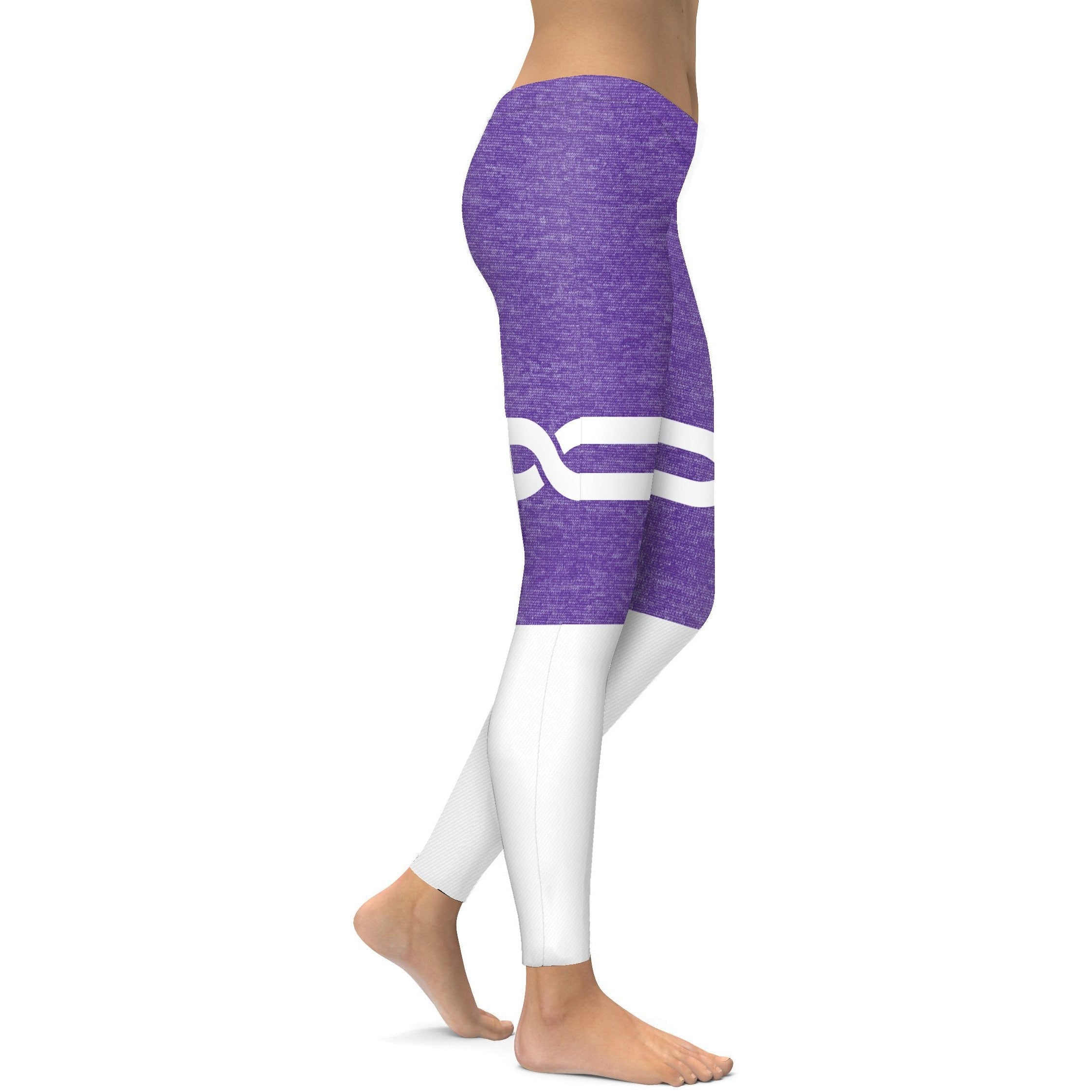 Purple and White Infinity Leggings - Gearbunch 