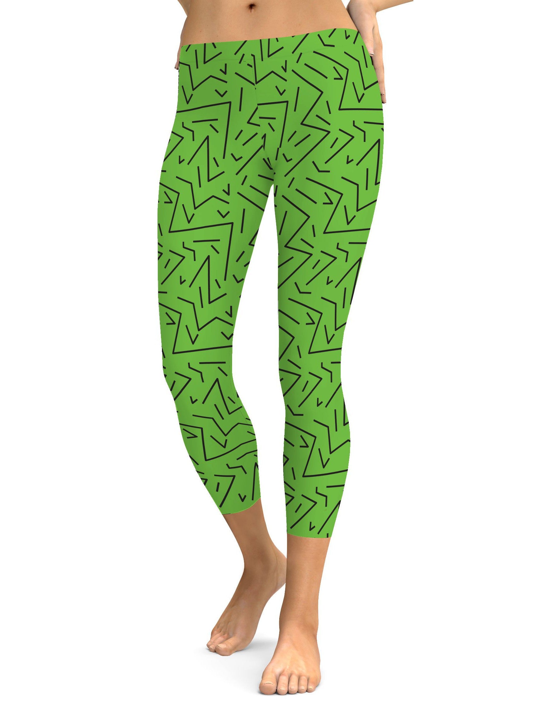 Green Black Line Capris Gearbunch