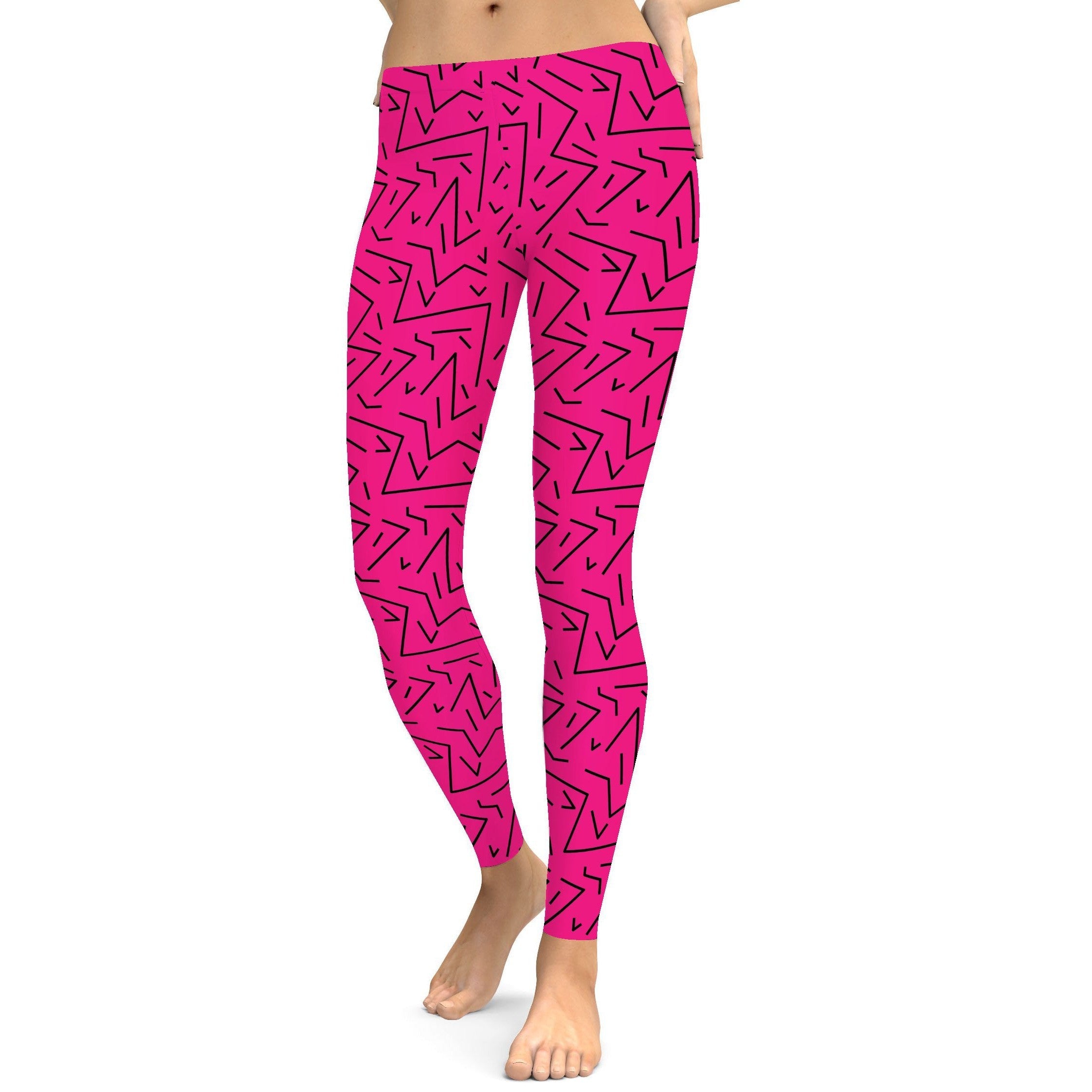 Pink Black Line Leggings Gearbunch