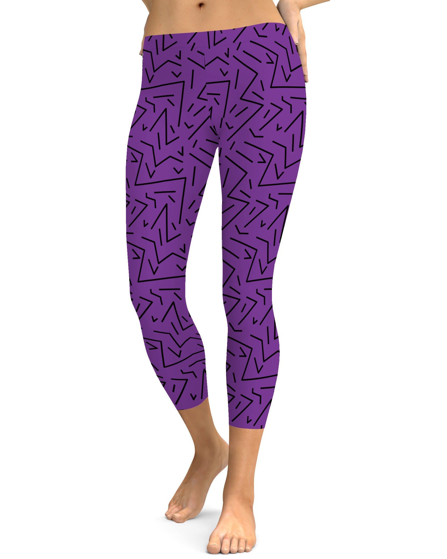 Purple Black Line Capris Gearbunch