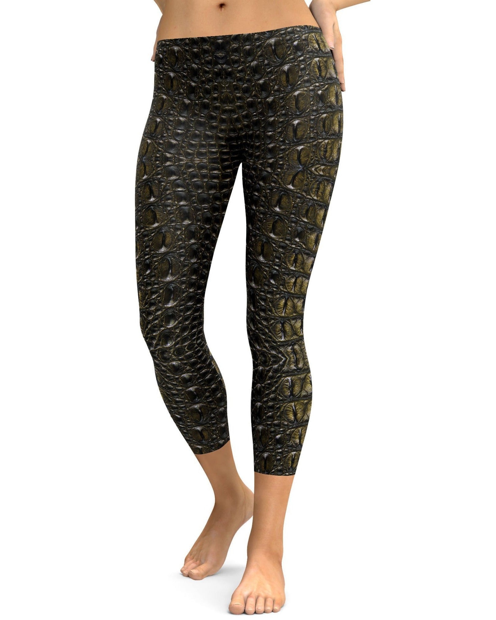 Crocodile Skin Capris - Gearbunch Leggings