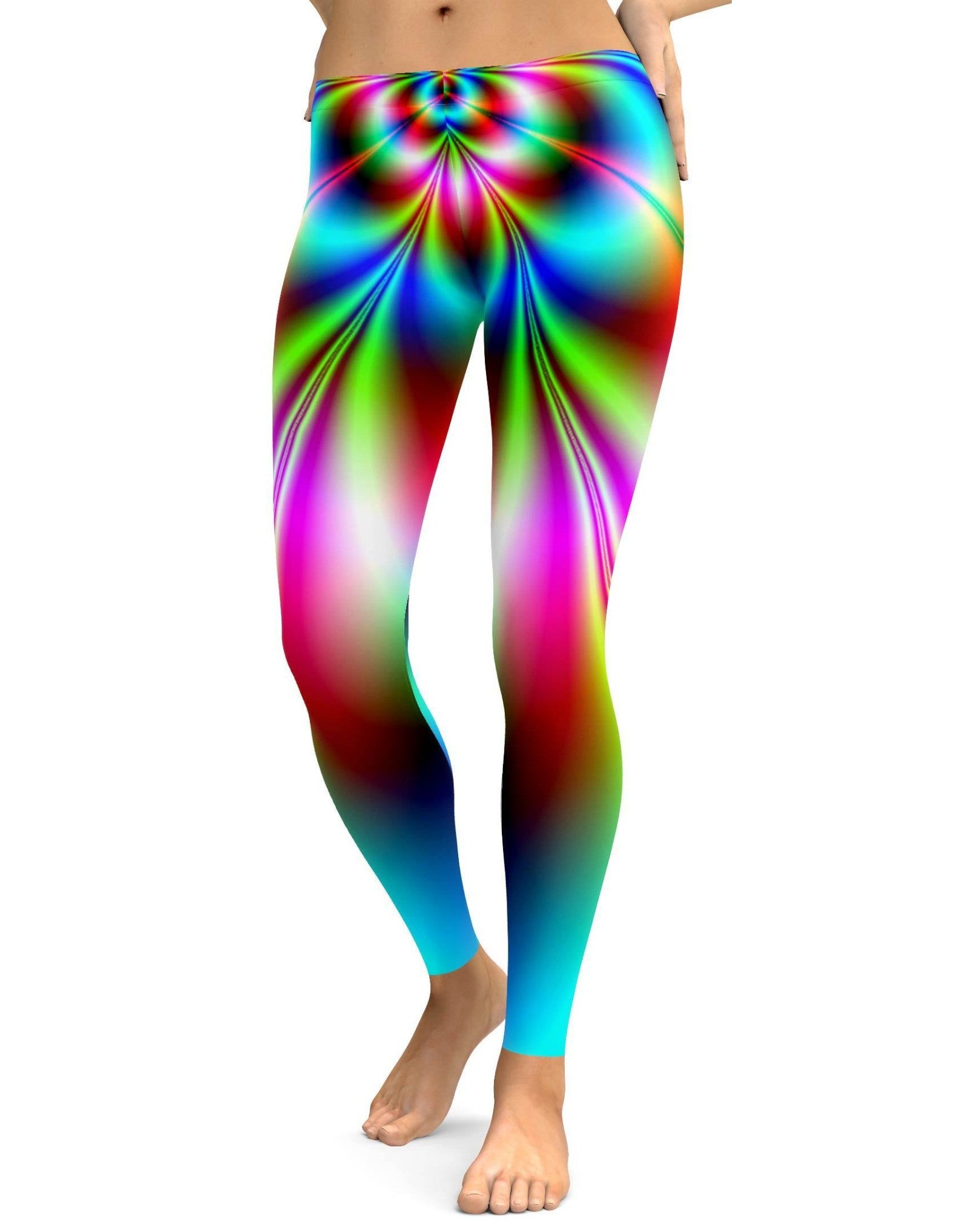 Psychedelic Rave Capris -  GearBunch Leggings