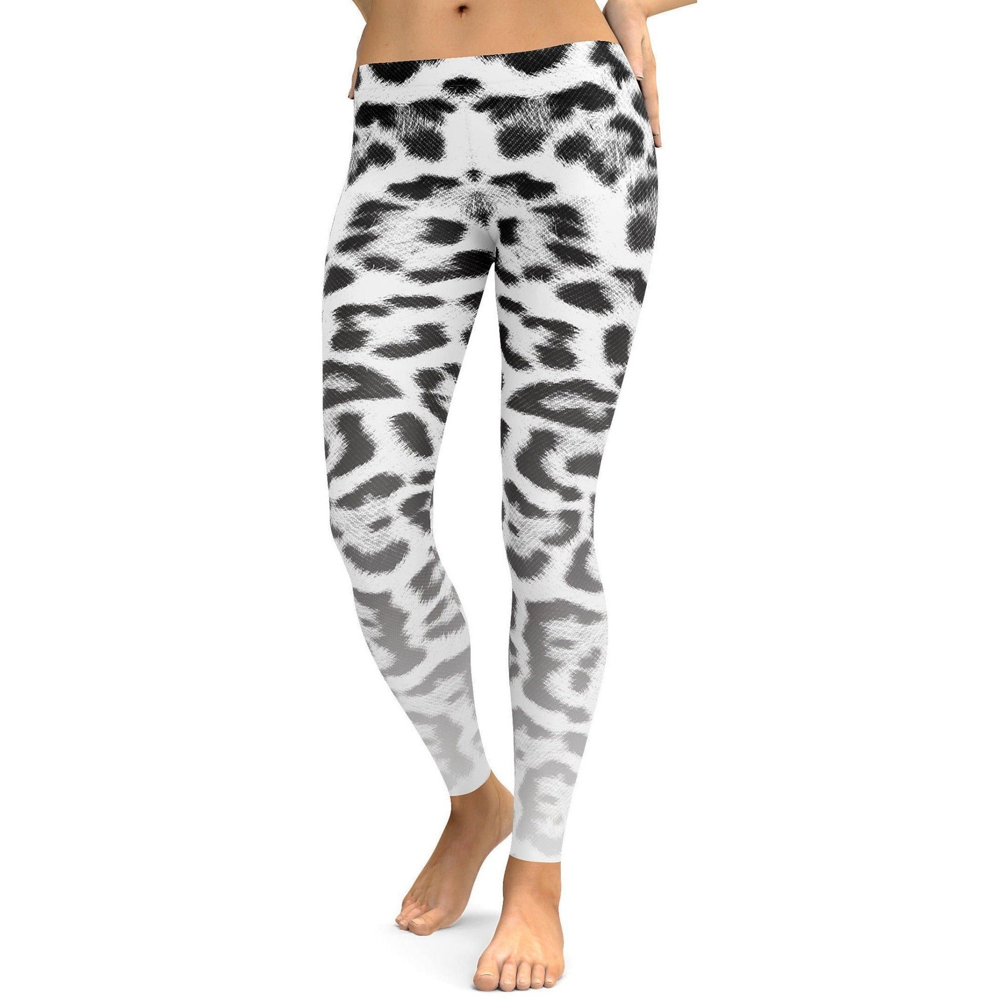 Ombre Snow Leopard Skin Leggings - Gearbunch Leggings