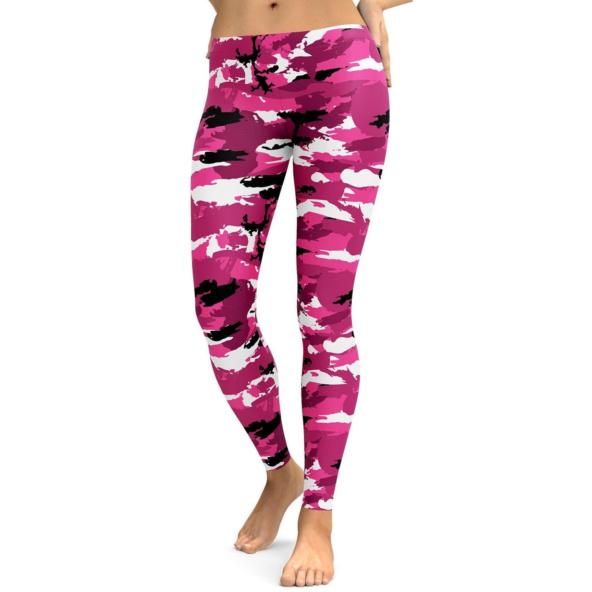 Pink Camo Leggings - GearBunch Leggings