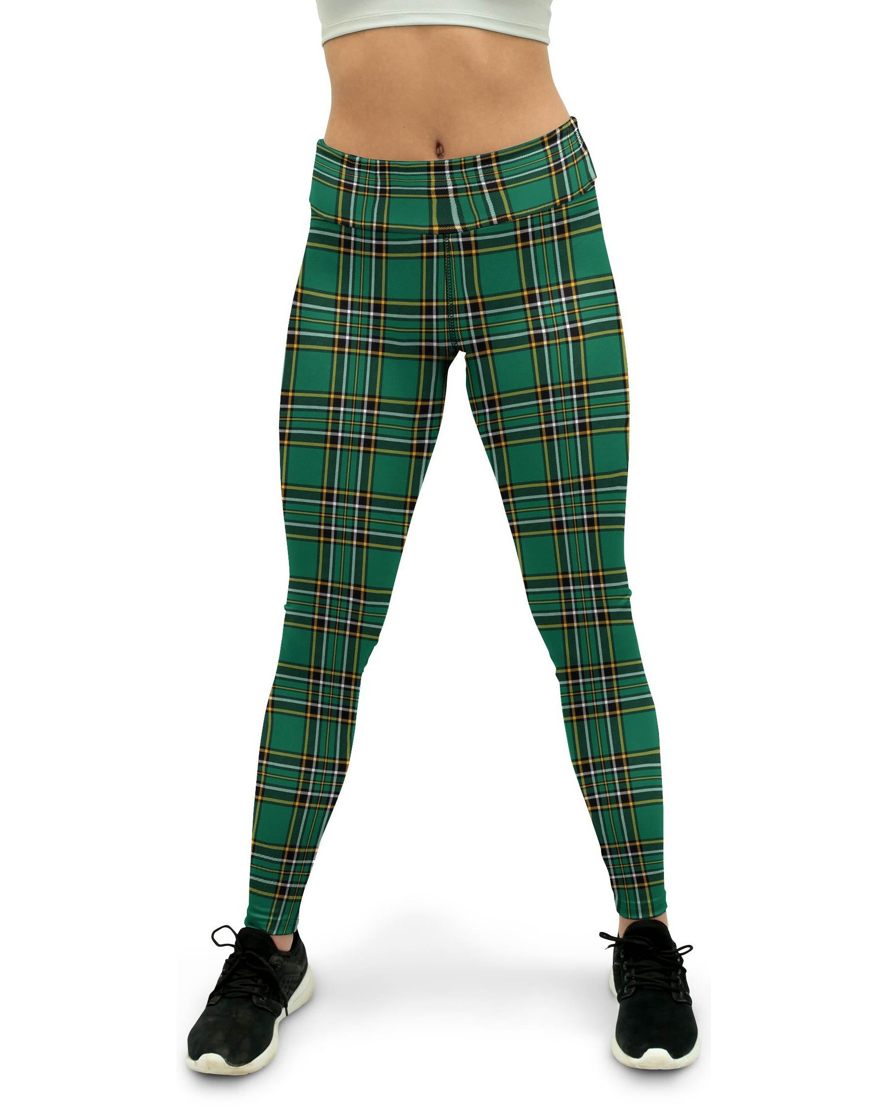 Irish Green Tartan Yoga Pants