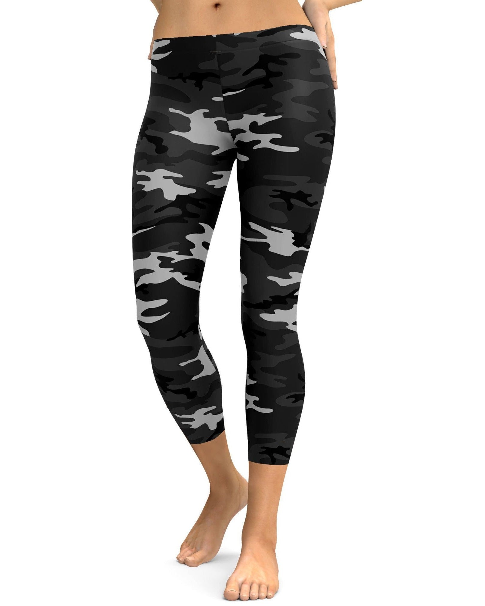 Dark Grey Camo Capris