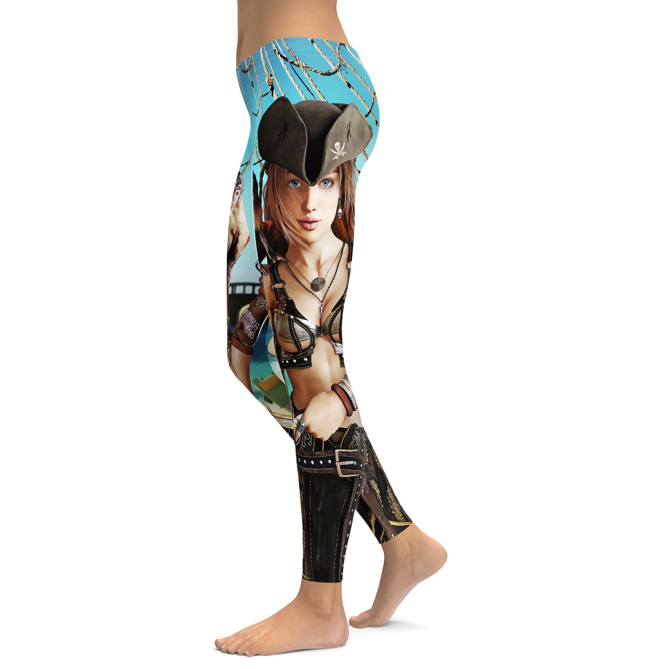 Female Pirate Leggings - GearBunch Leggings / Yoga Pants