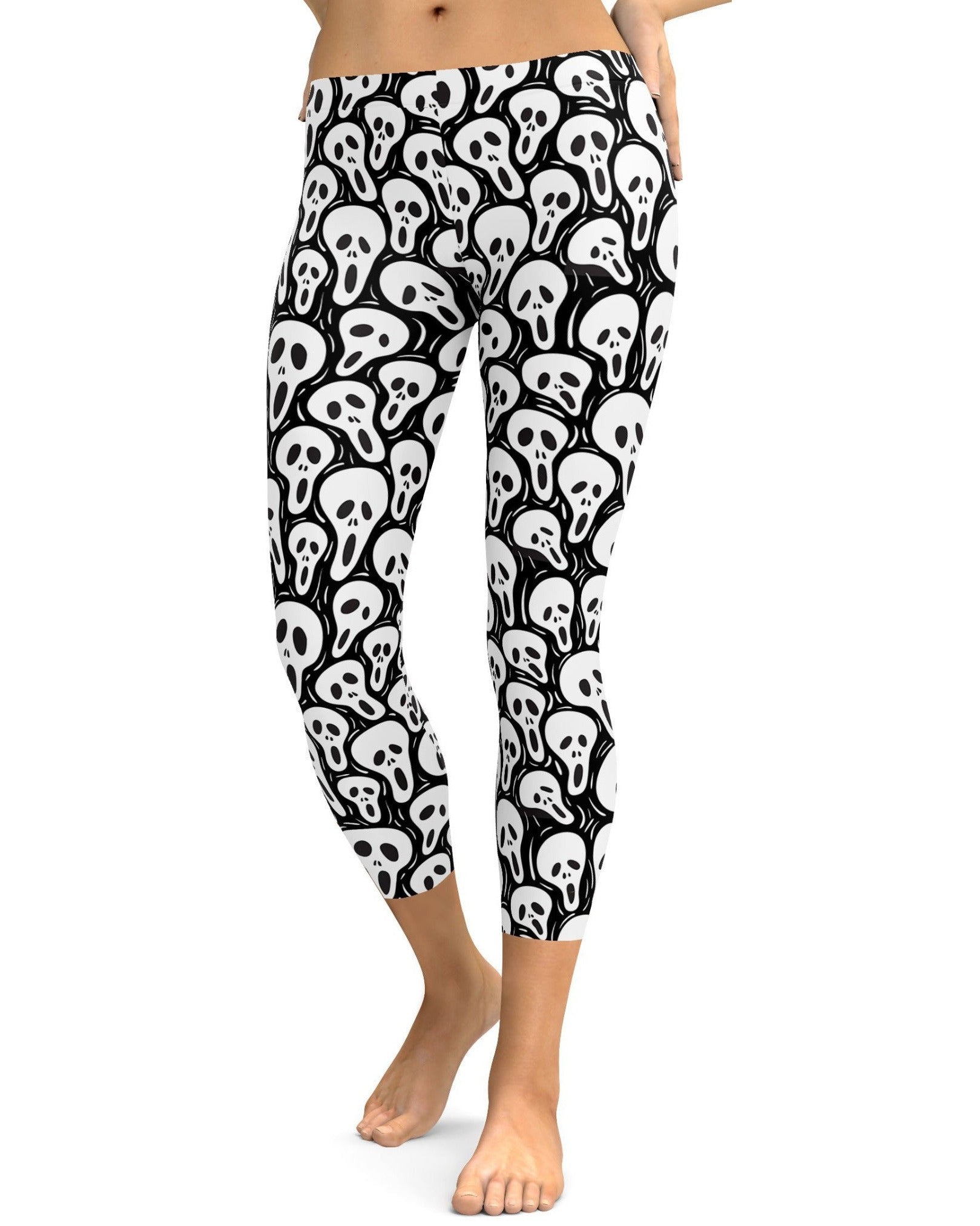 Ghost Face Capris - GearBunch Leggings