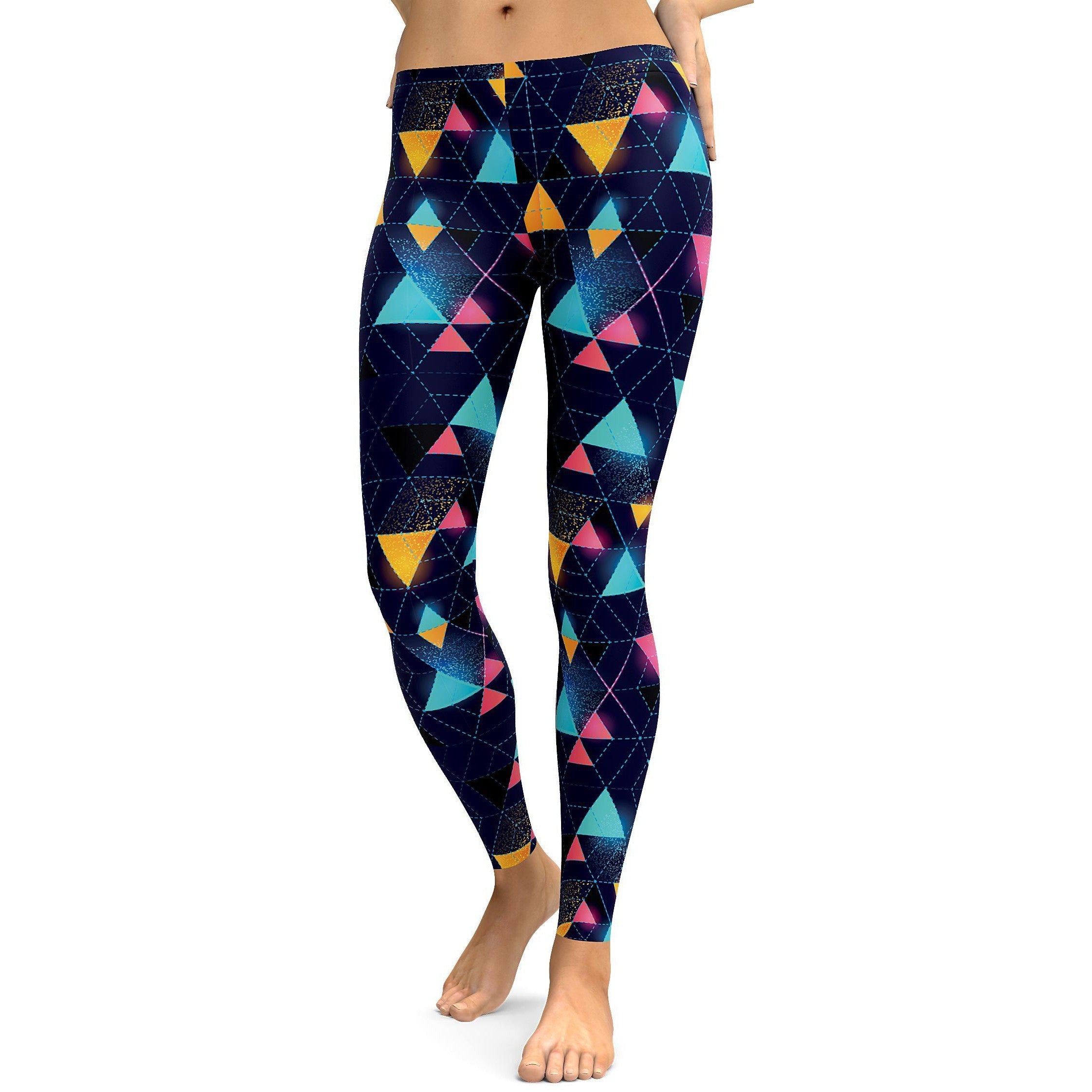 Neon Triangle Rave Leggings