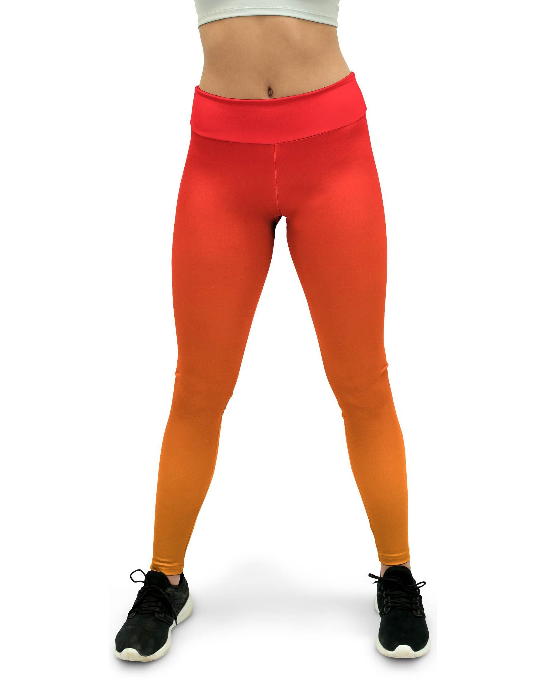 Ombre Hot Orange Yoga Pants | GearBunch