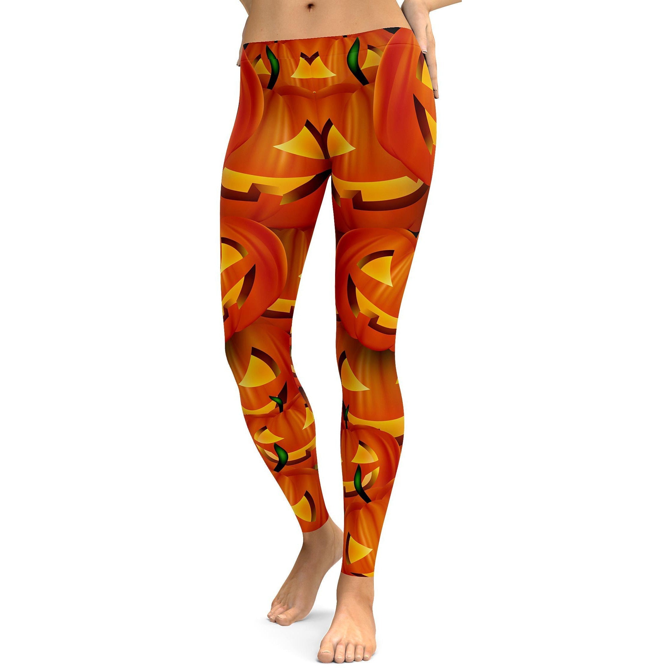 Halloween Pumpkin Leggings - GearBunch Leggings / Yoga Pants