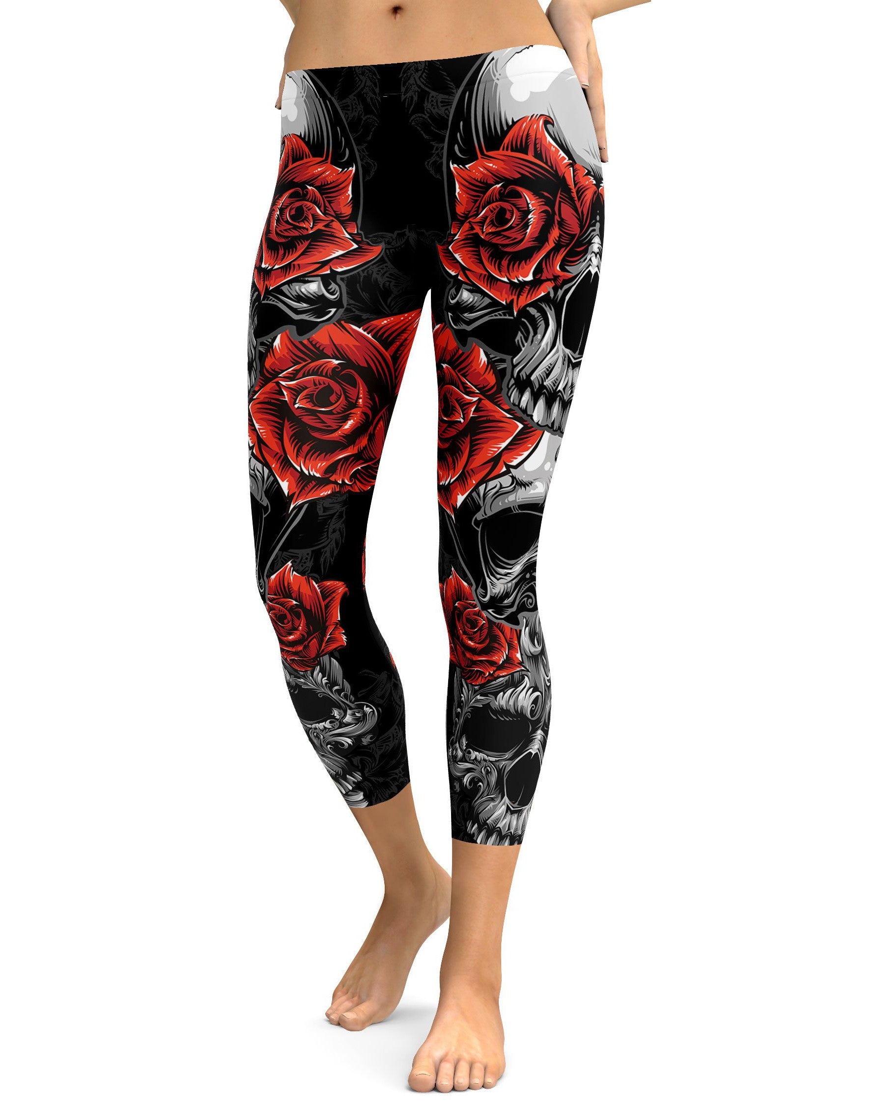 Skulls and Roses Capris