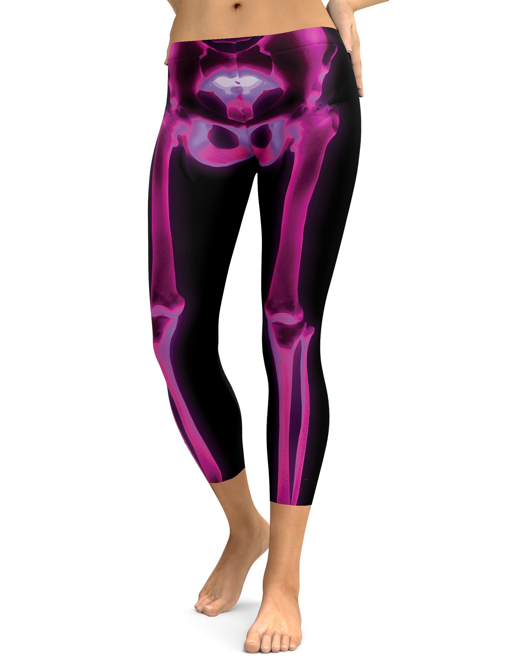 Pink X-ray Skeleton Capris