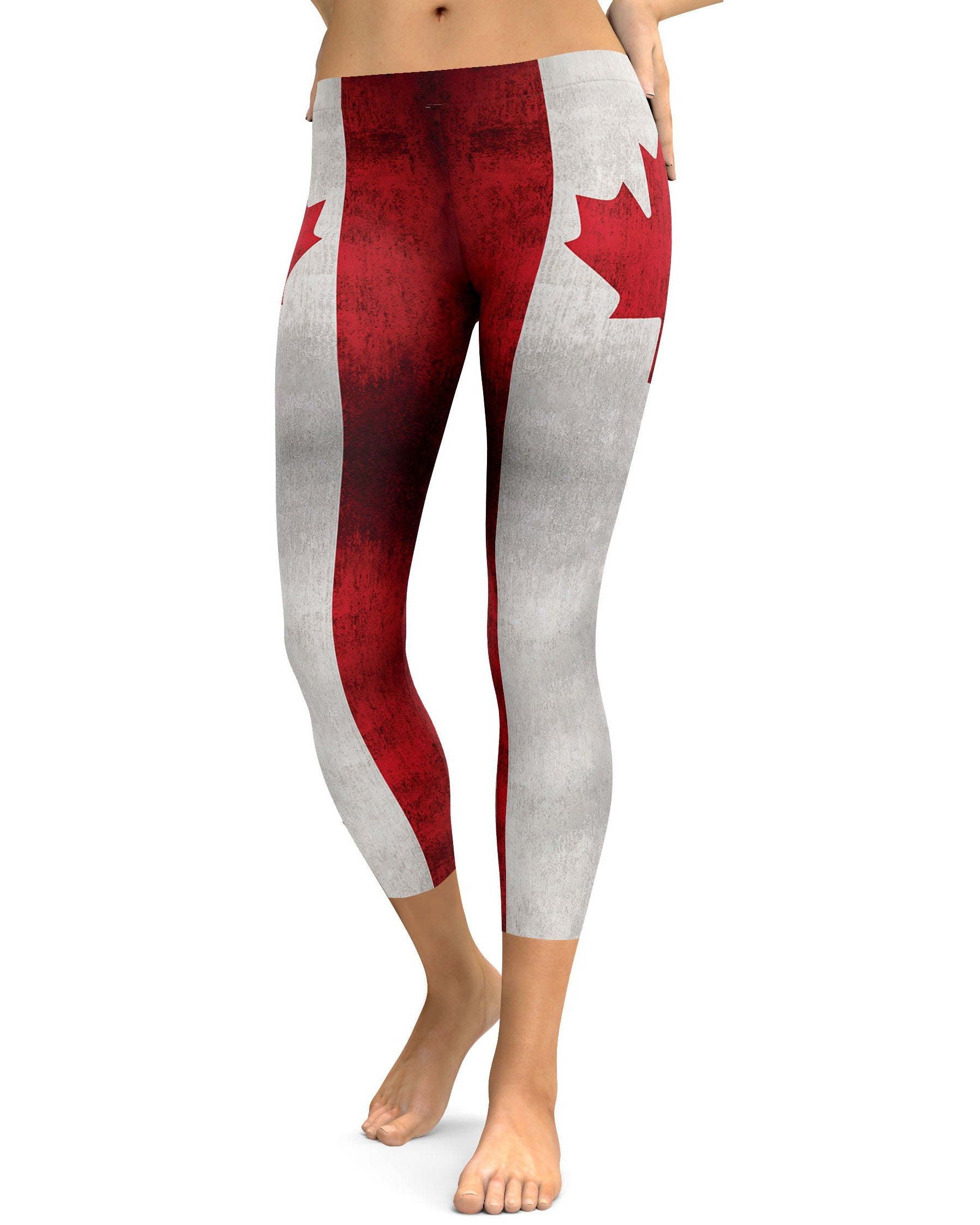 Grunge Canadian Flag Capris