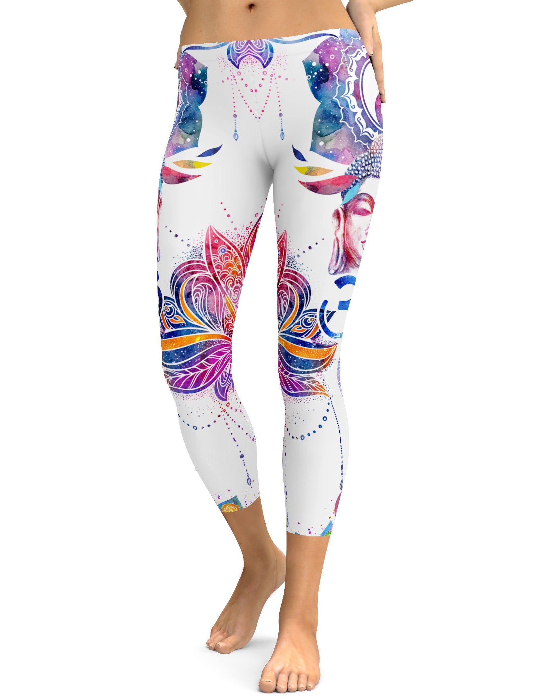 Watercolor OM Capris - GearBunch Leggings / Yoga Pants