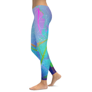 Light Colorful Rave Leggings - GearBunch Leggings / Yoga Pants