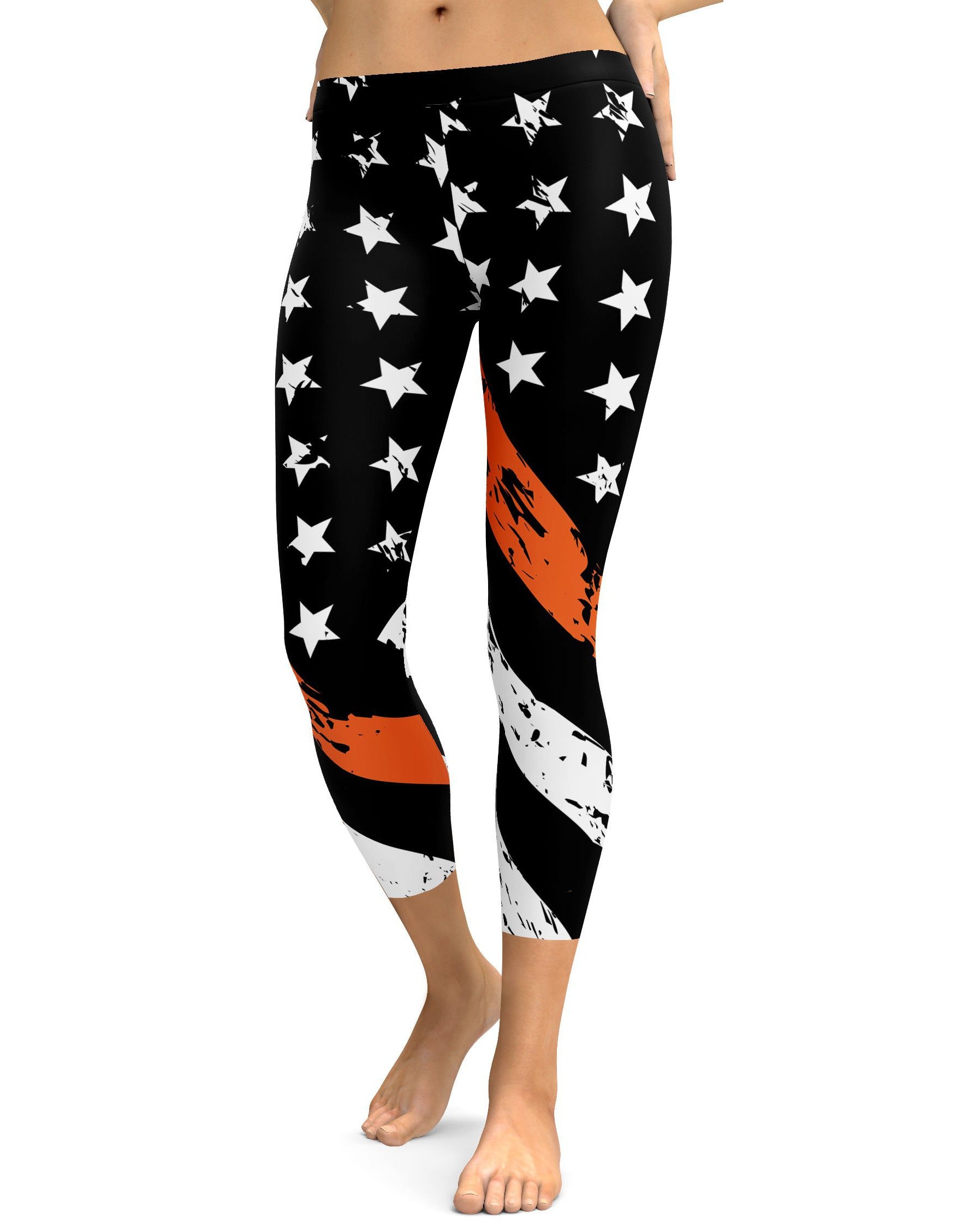 Thin Orange Line Capris