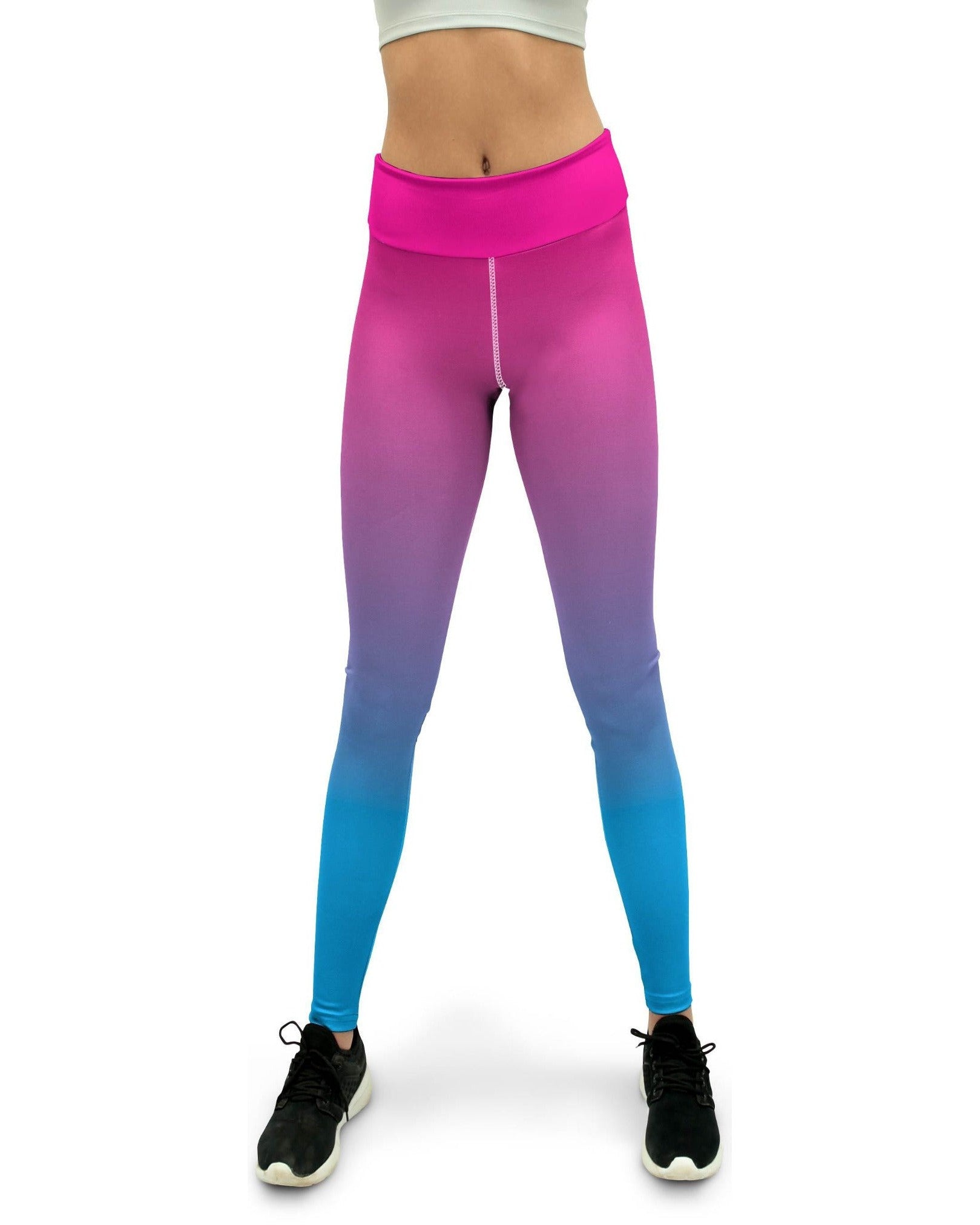 Ombre Pink to Blue Yoga Pants - Gearbunch Leggings