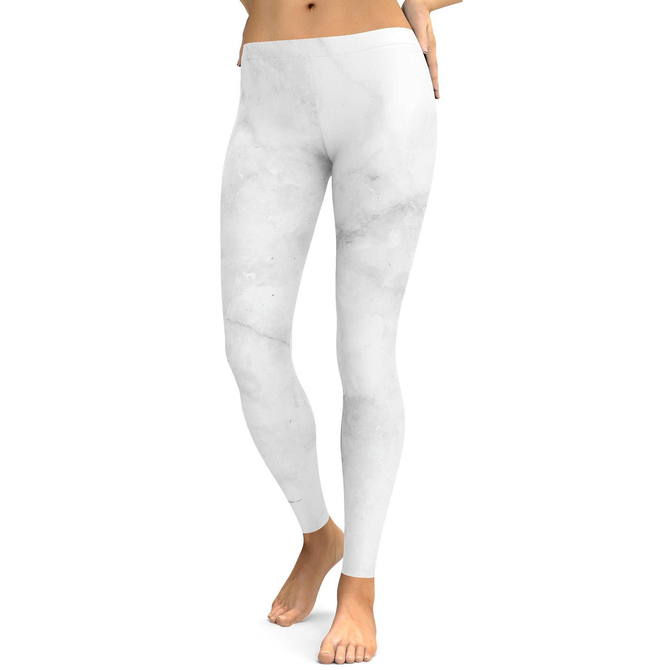 White Marble Leggings