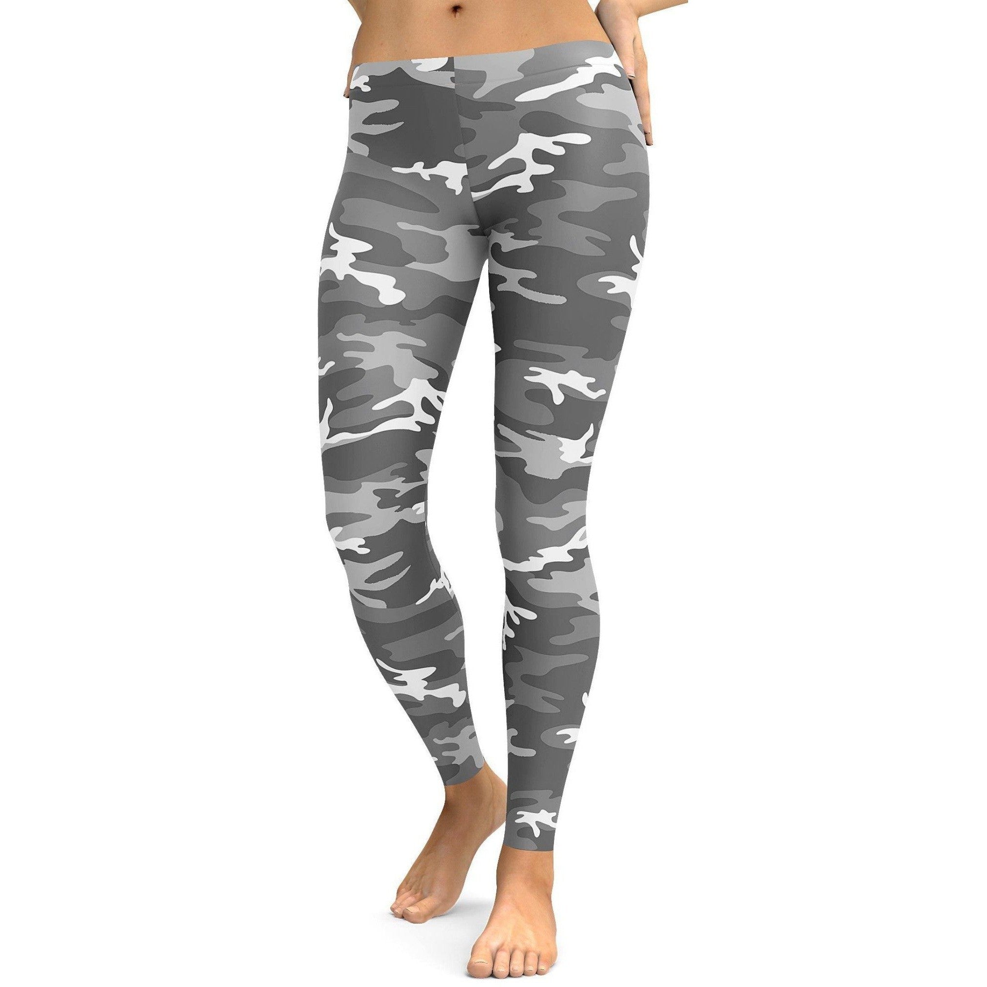 Light Grey Camo Leggings - Gearbunch Leggings