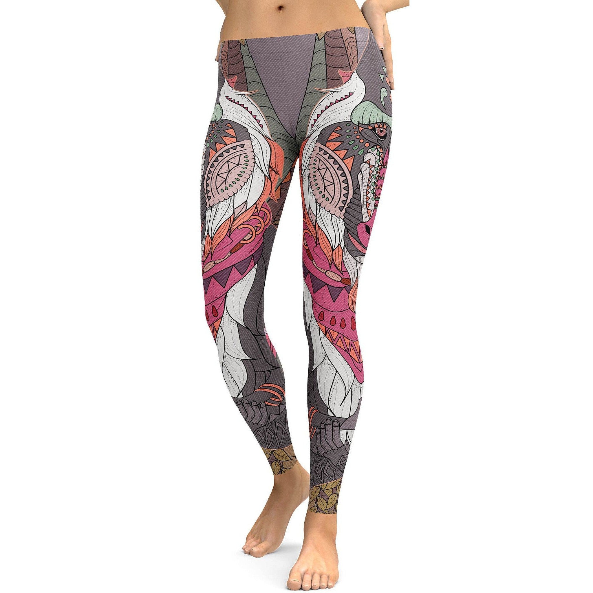 Rafiki Inspired Wise Baboon Yoga Leggings - GearBunch Leggings / Yoga Pants