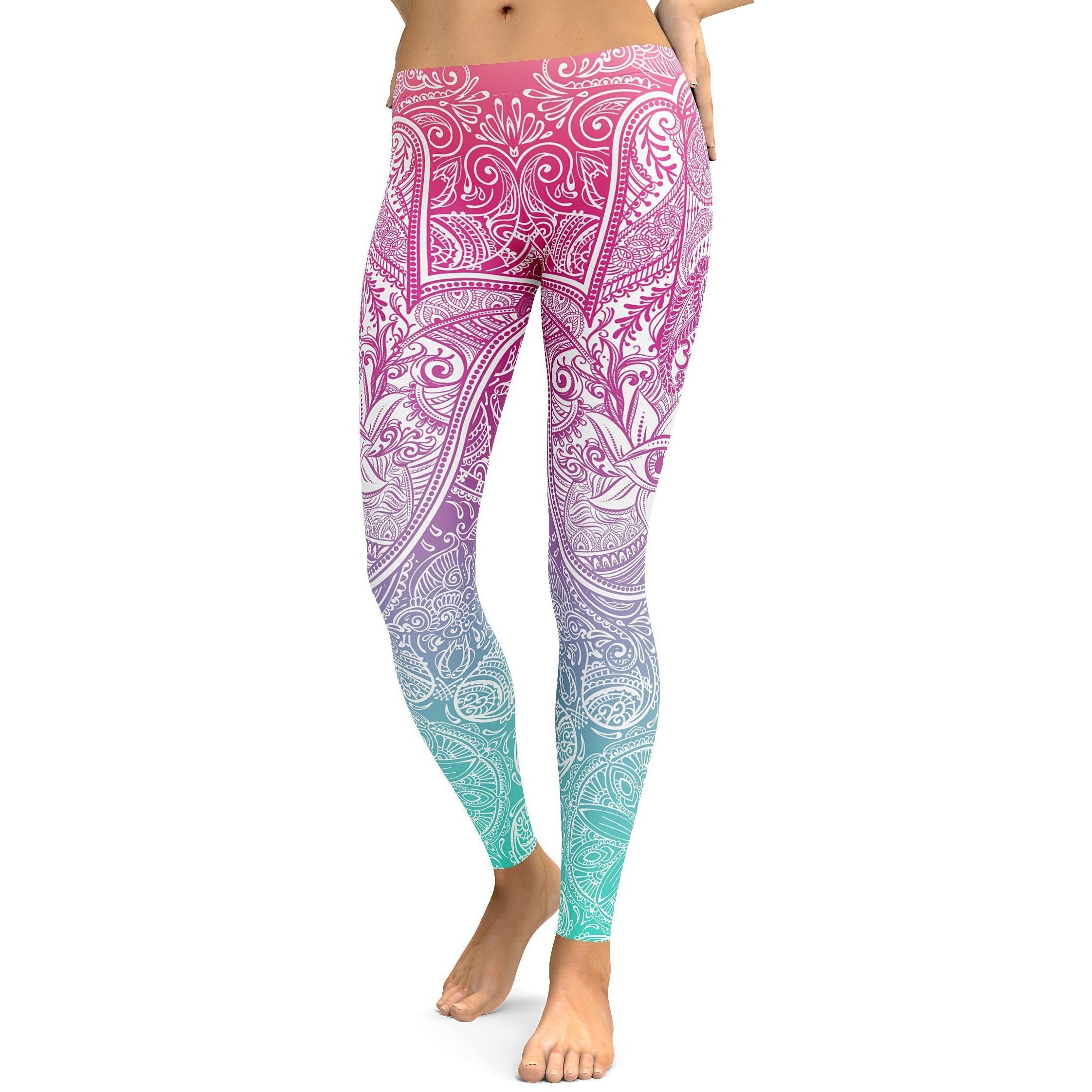 Bright Hamsa Leggings - GearBunch Leggings / Yoga Pants