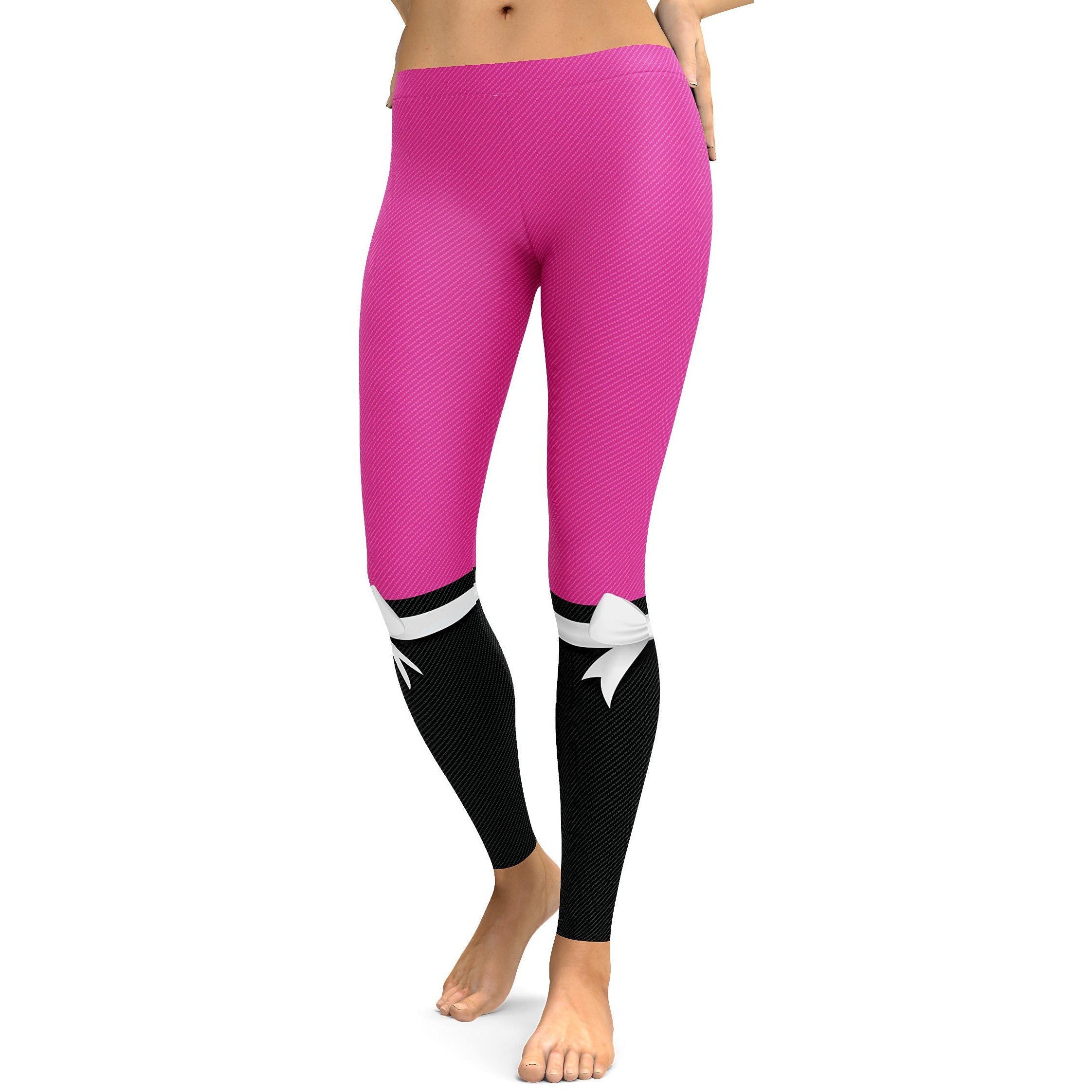 Pink to Black Bow Leggings