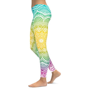 Bright Sun Mandala Leggings - GearBunch