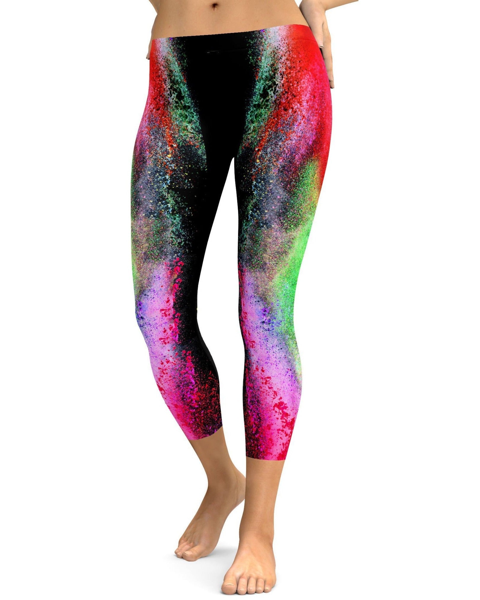 Colorful Powder Explosion Capris - GearBunch Leggings