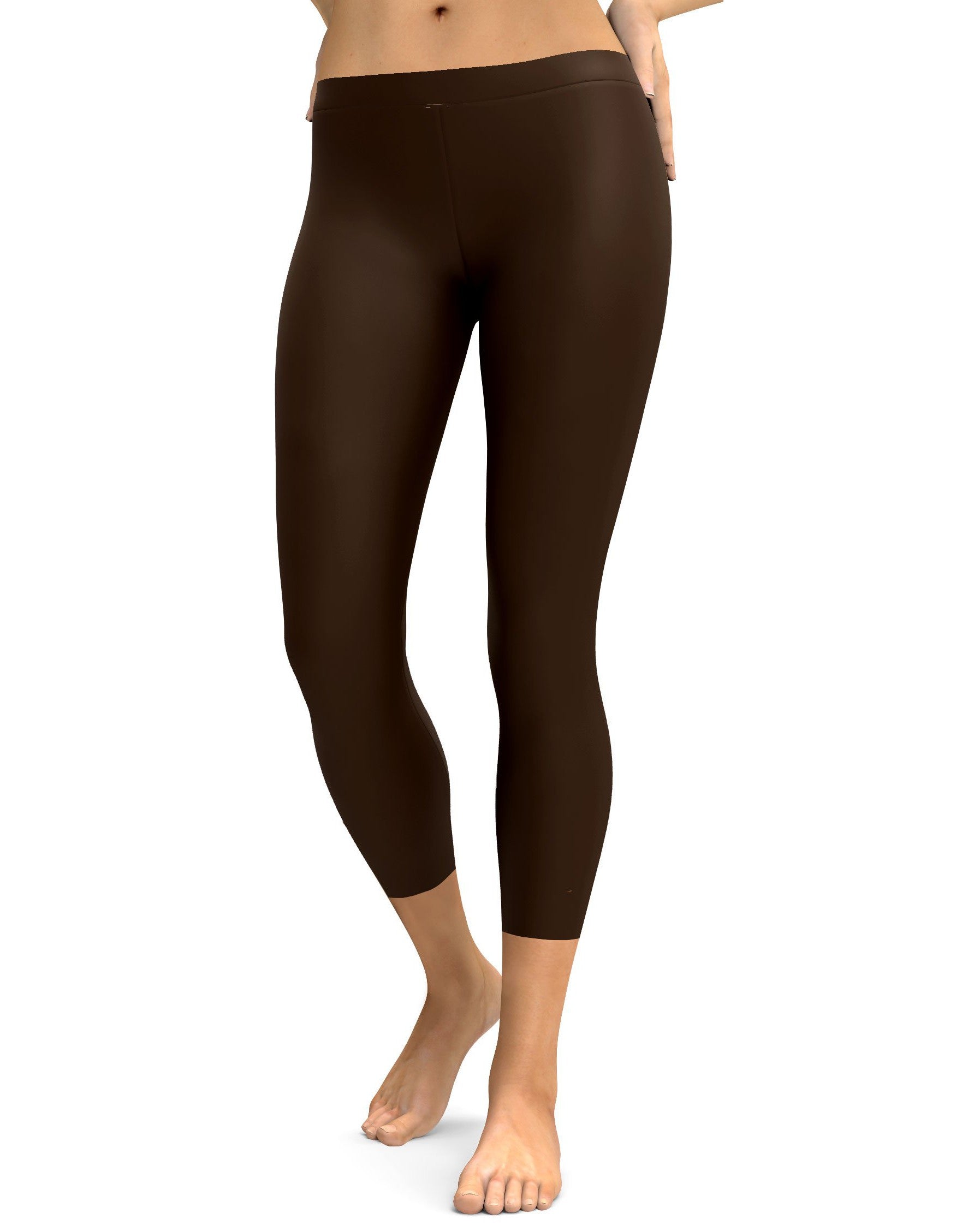 Solid Chocolate Brown Capris (hidden because of quality issues) | GearBunch