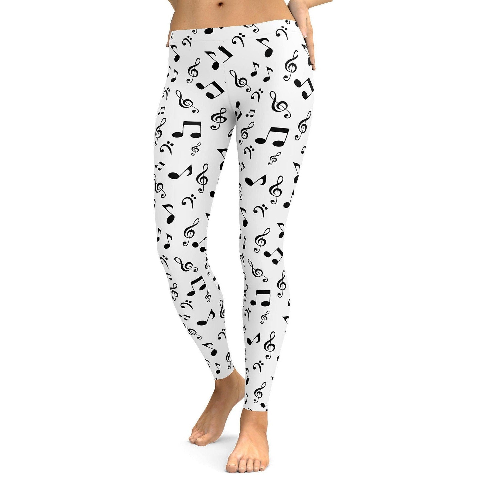 Gearbunch | Music Notes White Leggings