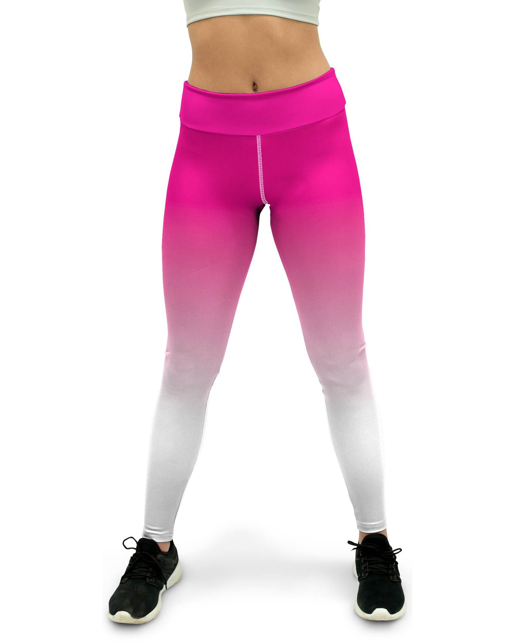 Ombre Pink to White Yoga Pants