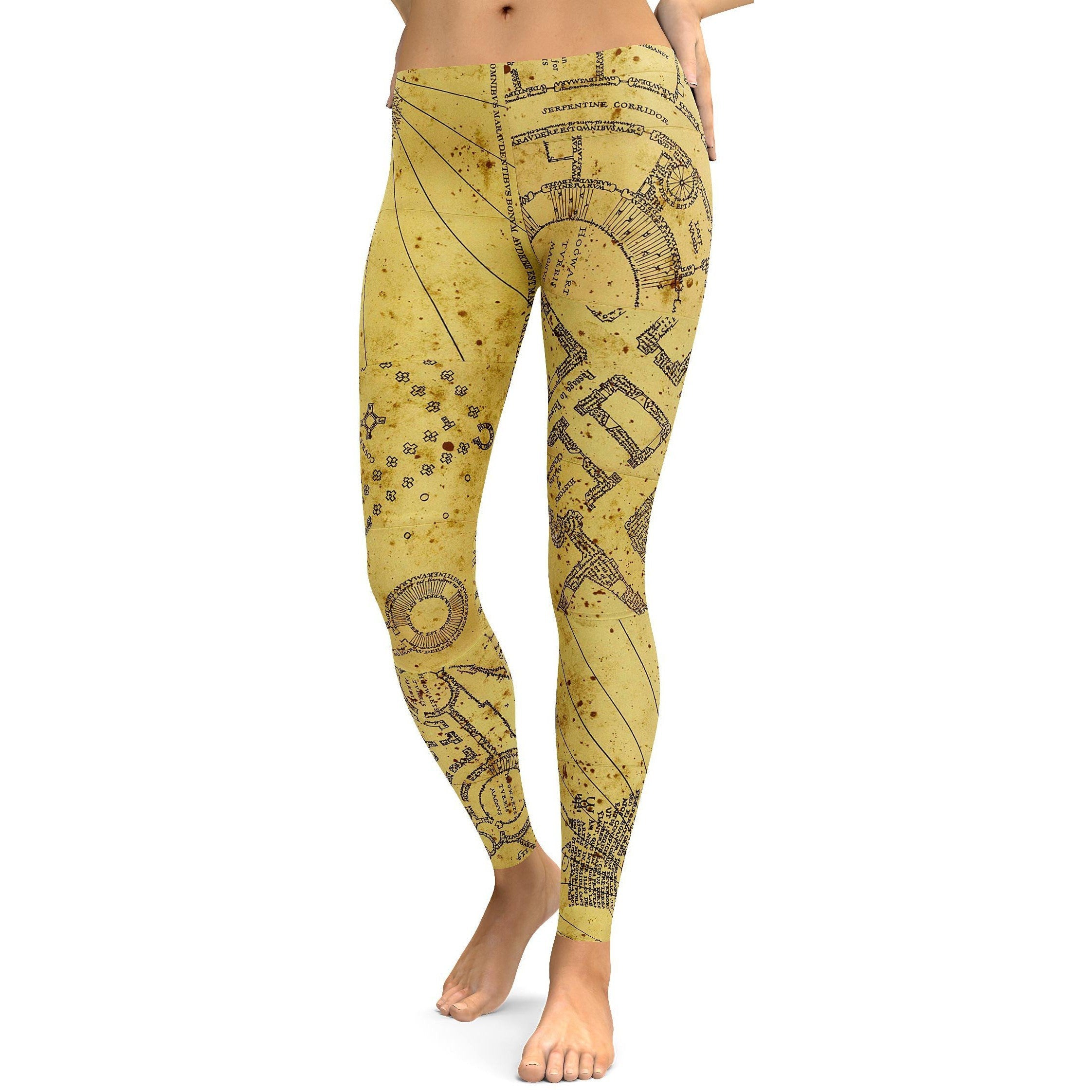 Marauders map Leggings - GearBunch Leggings / Yoga Pants