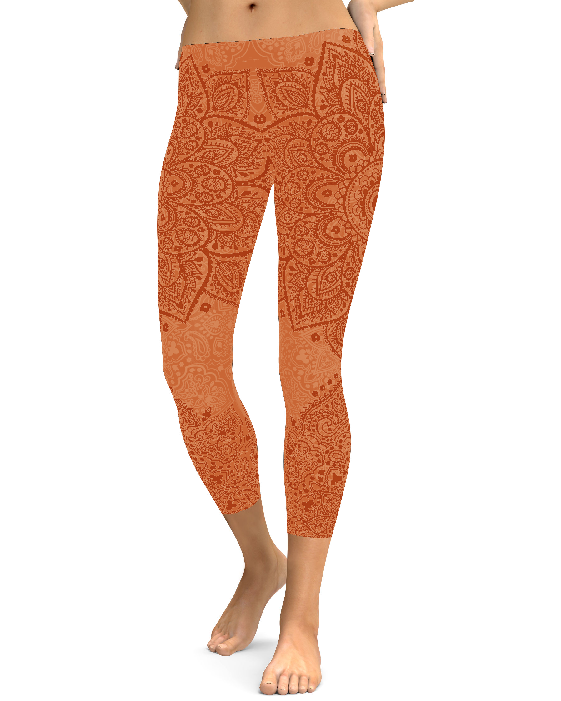 Apricot Mandala Capris