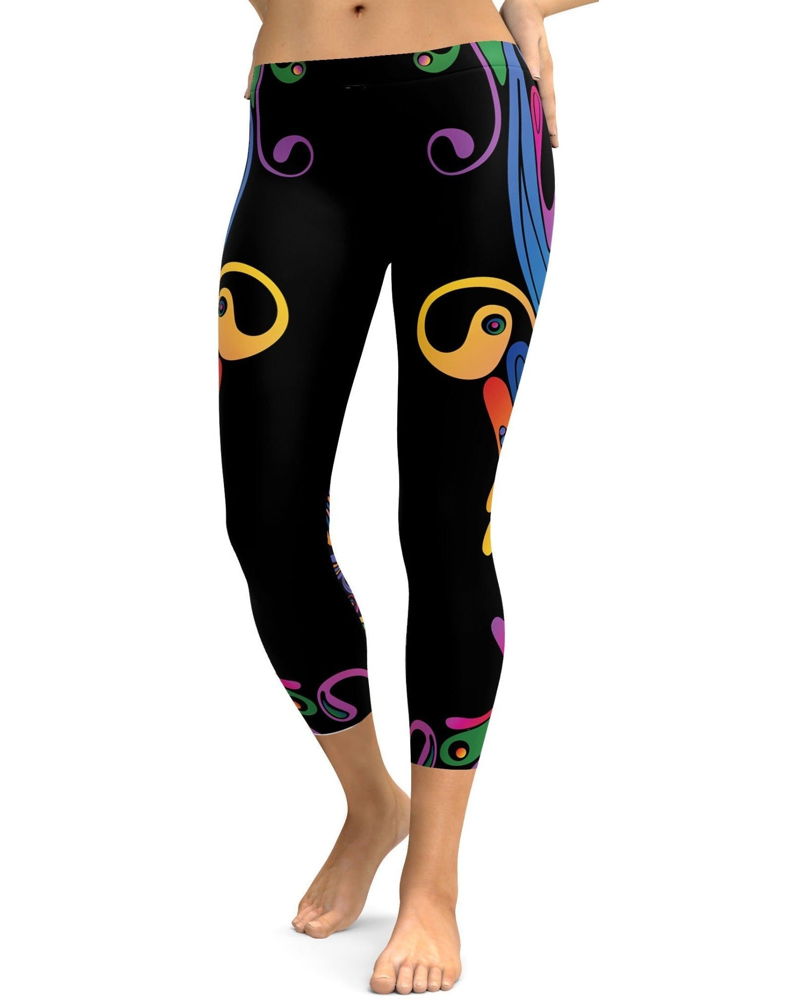 Colorful Swirl Capris - GearBunch Leggings