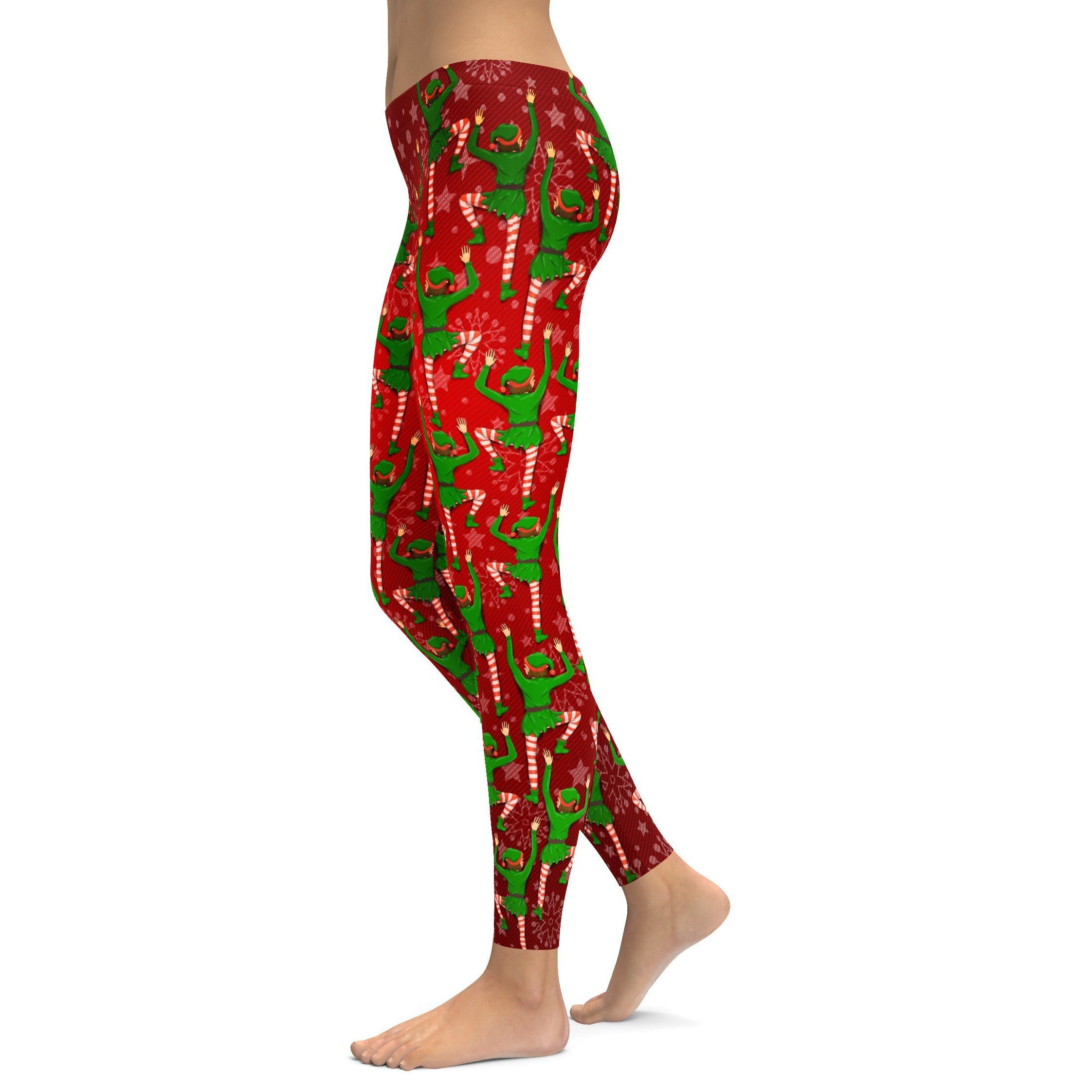 Santa's Elves Leggings - GearBunch Leggings / Yoga Pants