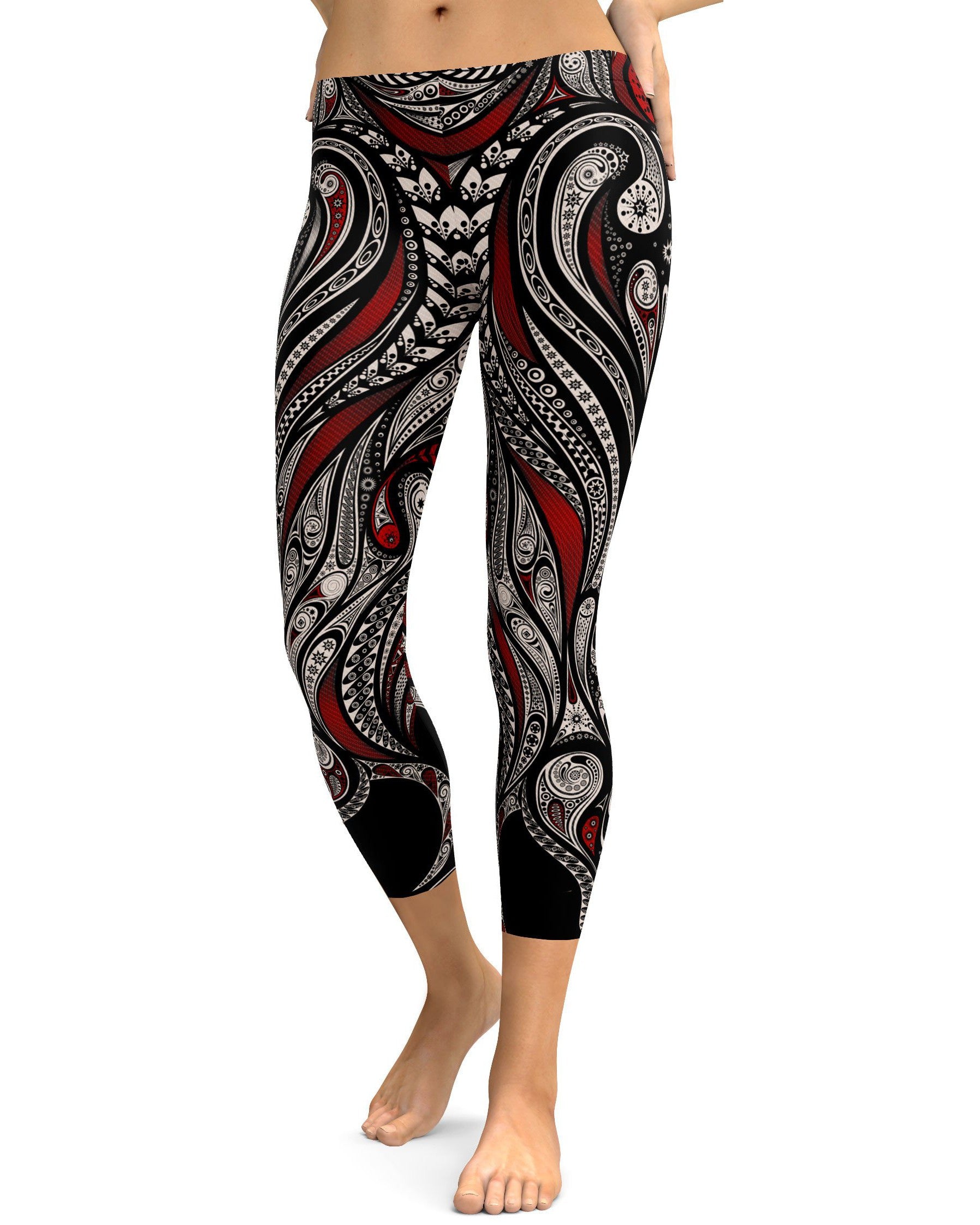 Ornament Pattern Capris/Yoga pants - GearBunch Leggings