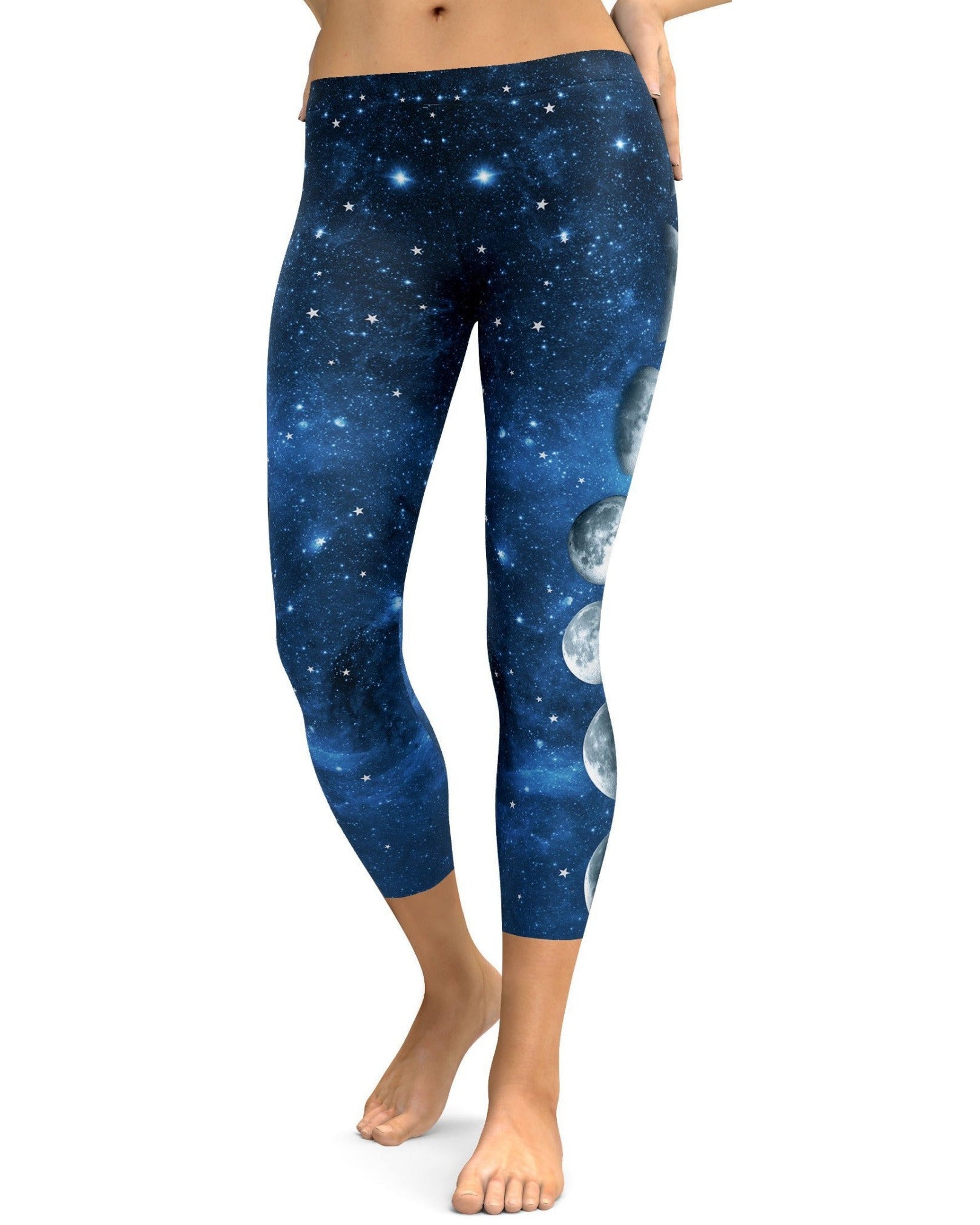 Moon Phases Capris - Gearbunch Leggings