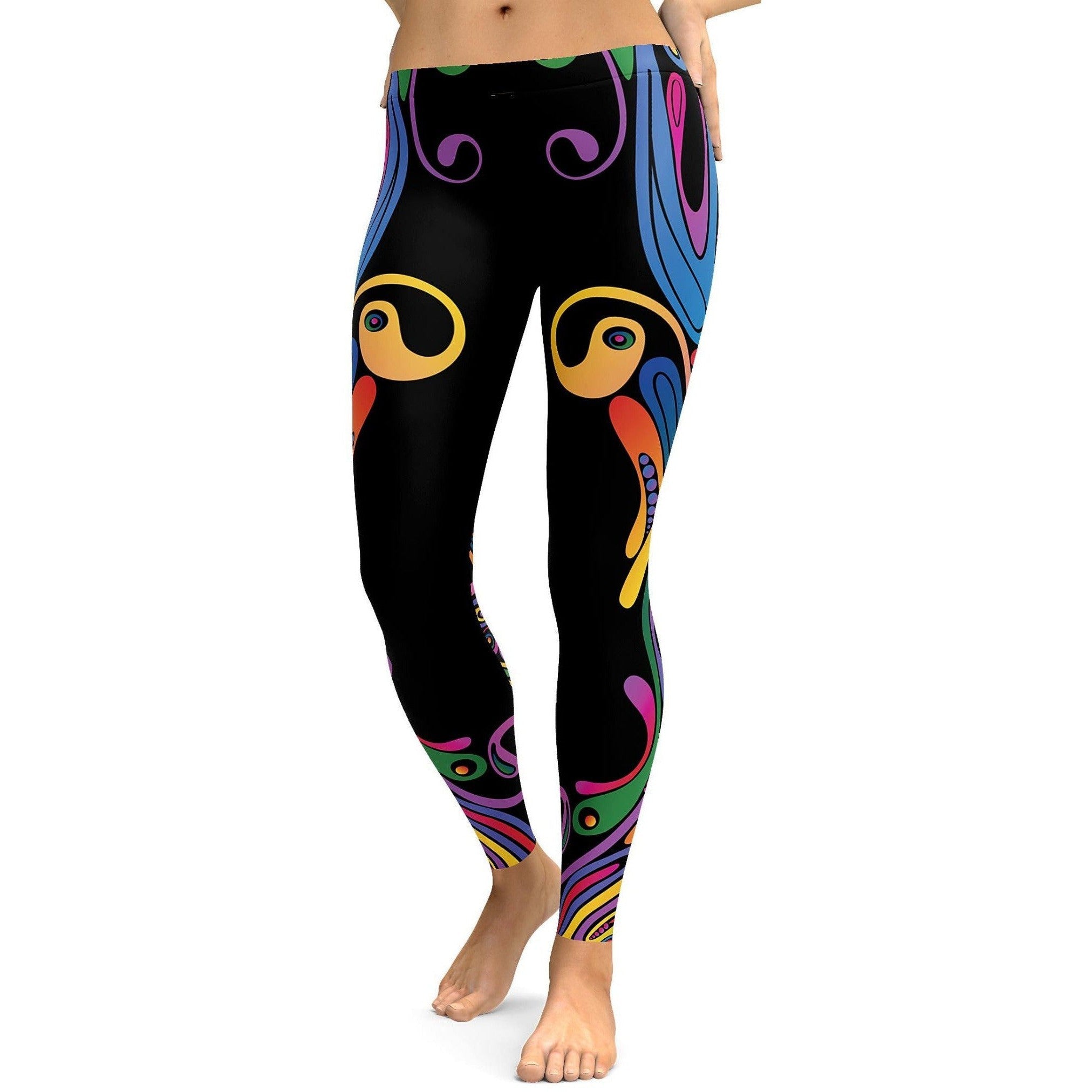 Colorful Swirl Leggings - GearBunch Leggings