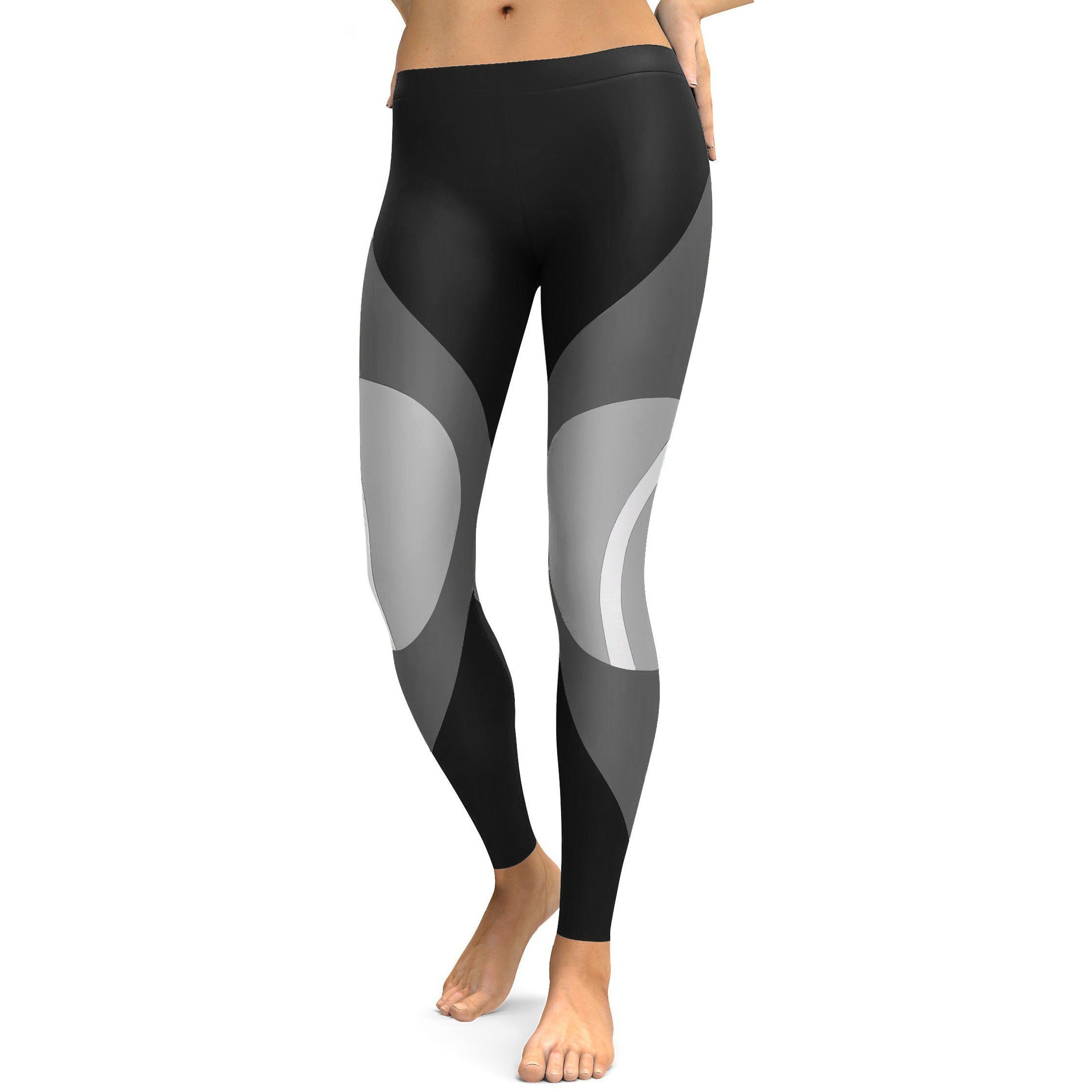 Grey Colorblock Leggings | GearBunch