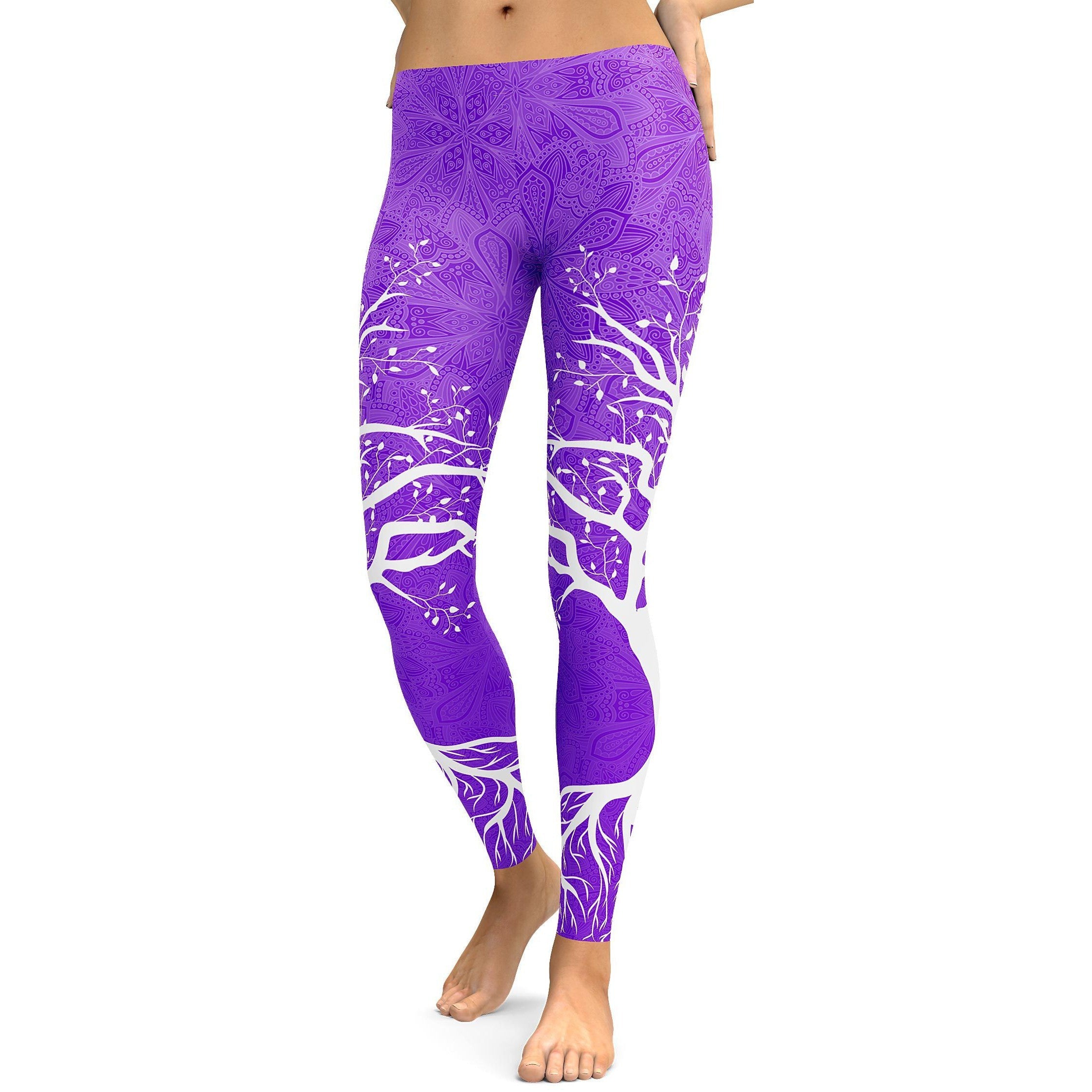 Purple Tree of Life Leggings